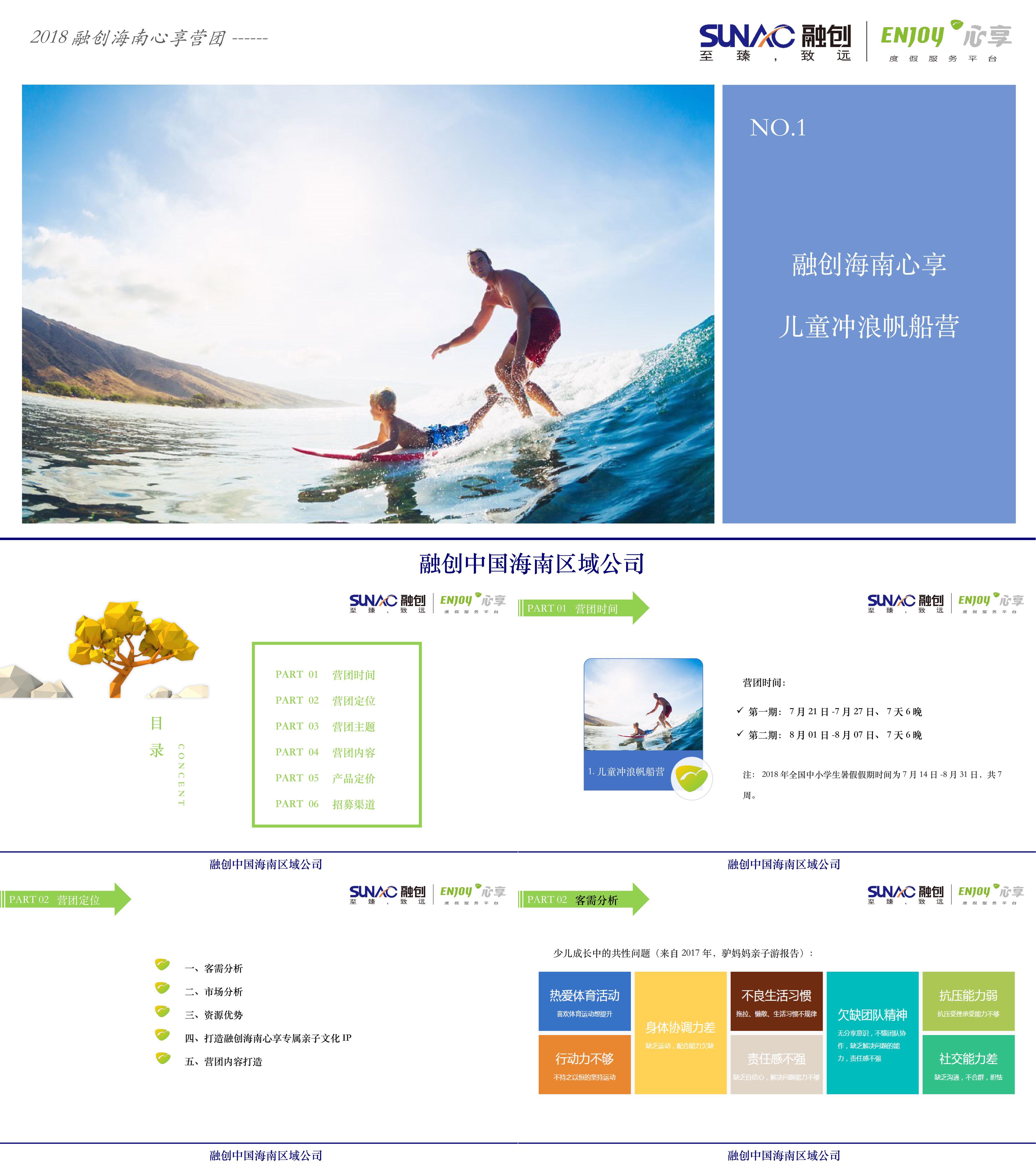 融创海南心享儿童冲浪帆船营夏令营活动方案