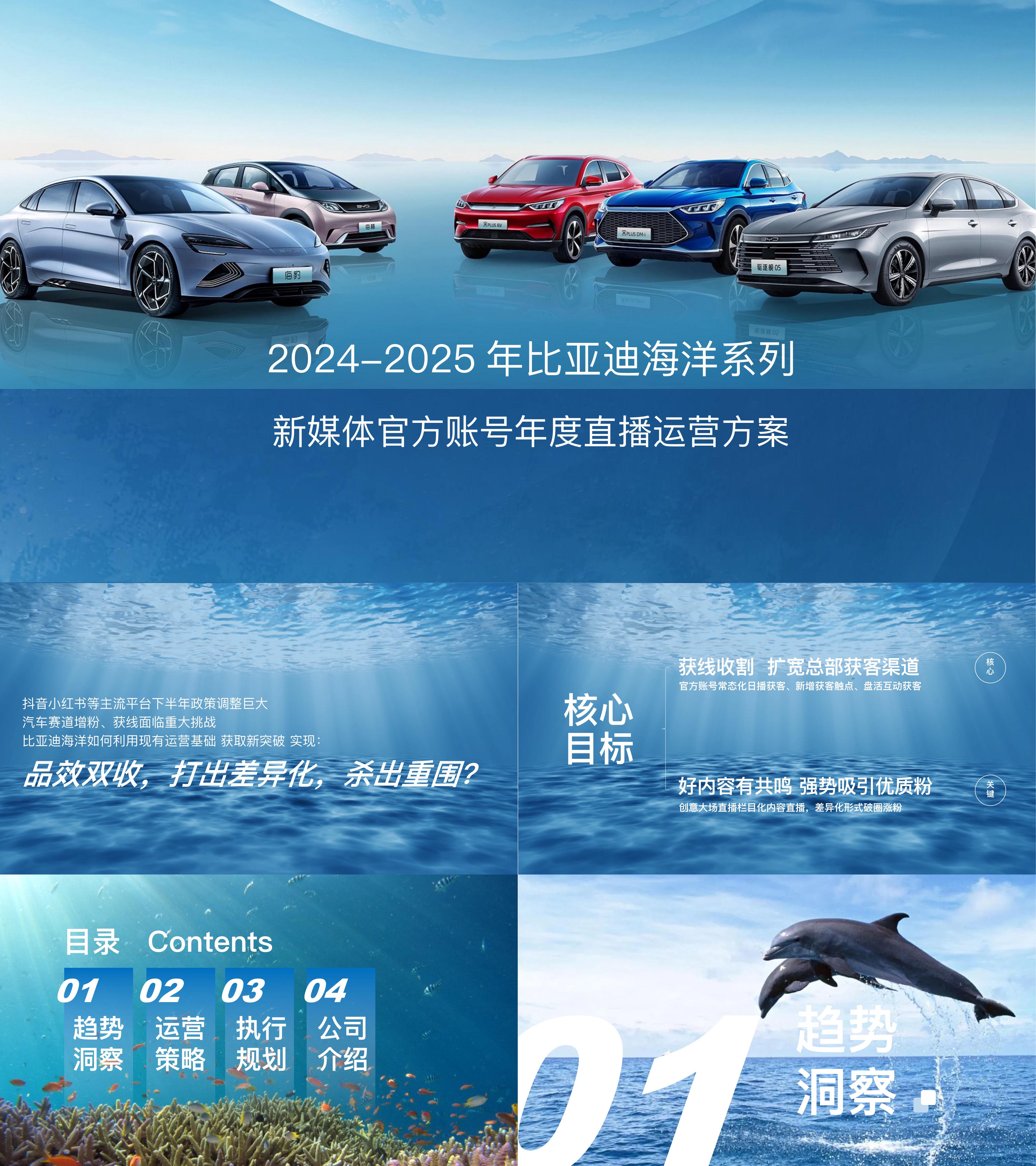 2025新能源汽车比亚迪海洋新媒体官方账号年度直播运营方案