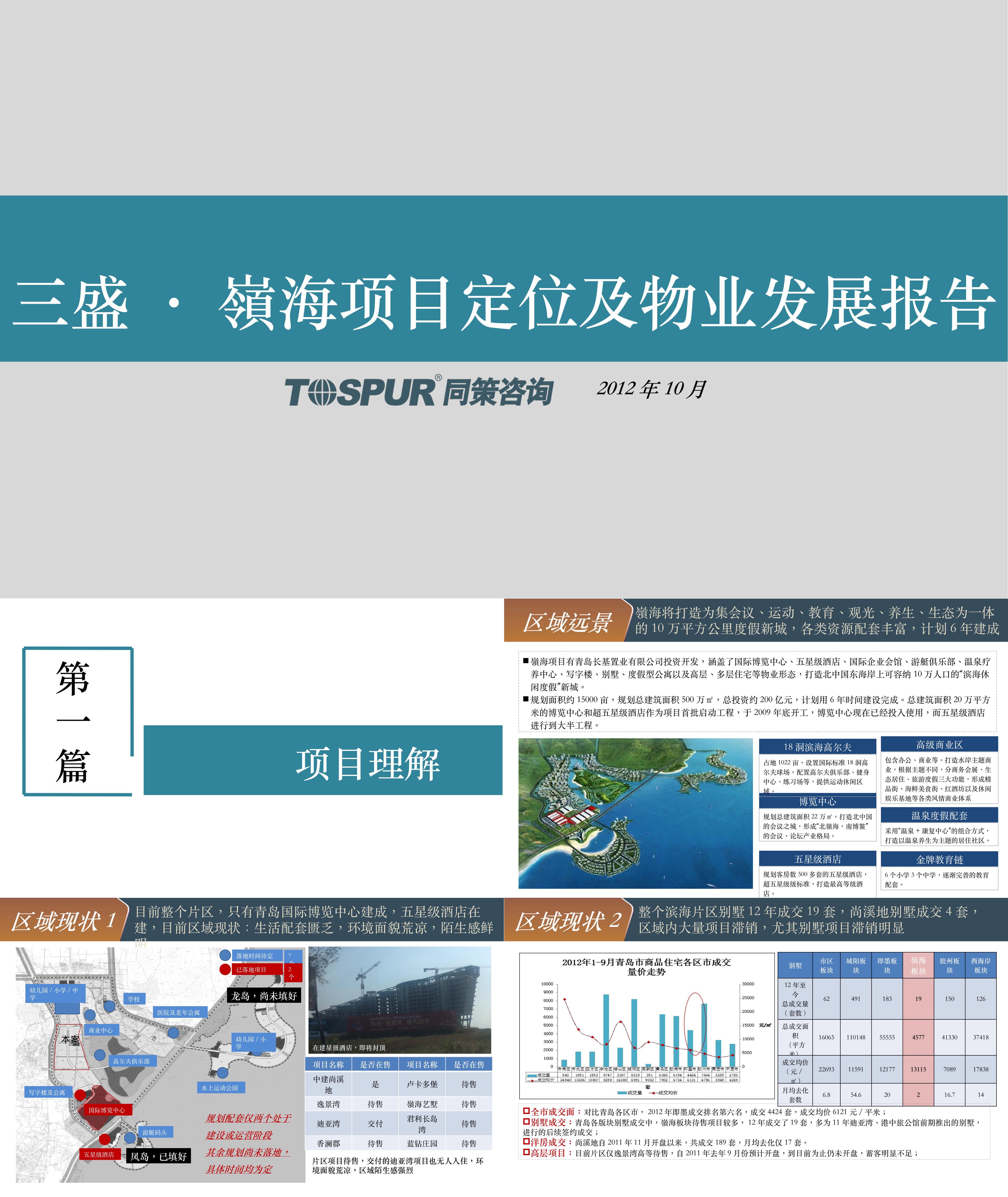 同策咨询三盛嶺海地产项目定位及物业发展报告