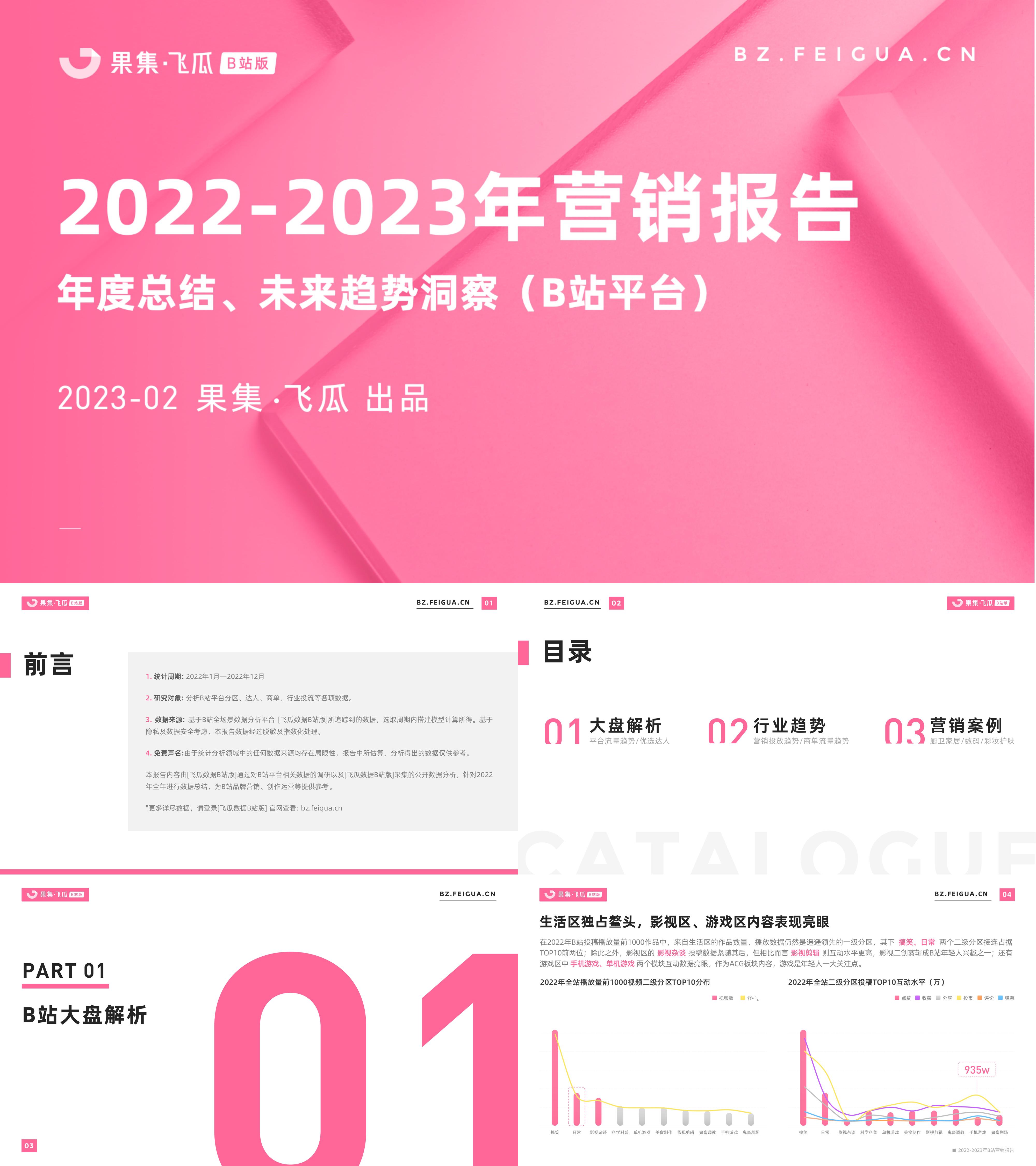 2023年B站平台营销报告：年度总结、未来趋势洞察果集飞瓜