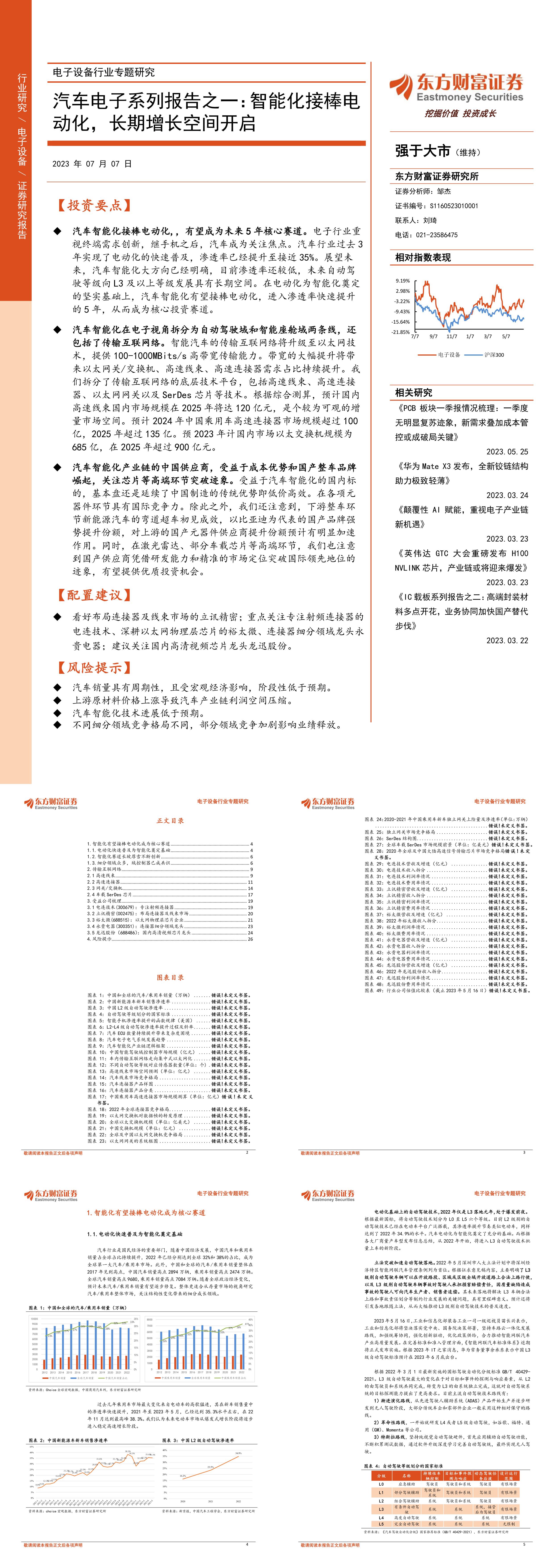 东方财富证券汽车电子系列报告之一智能化接棒电动化长期增长空间