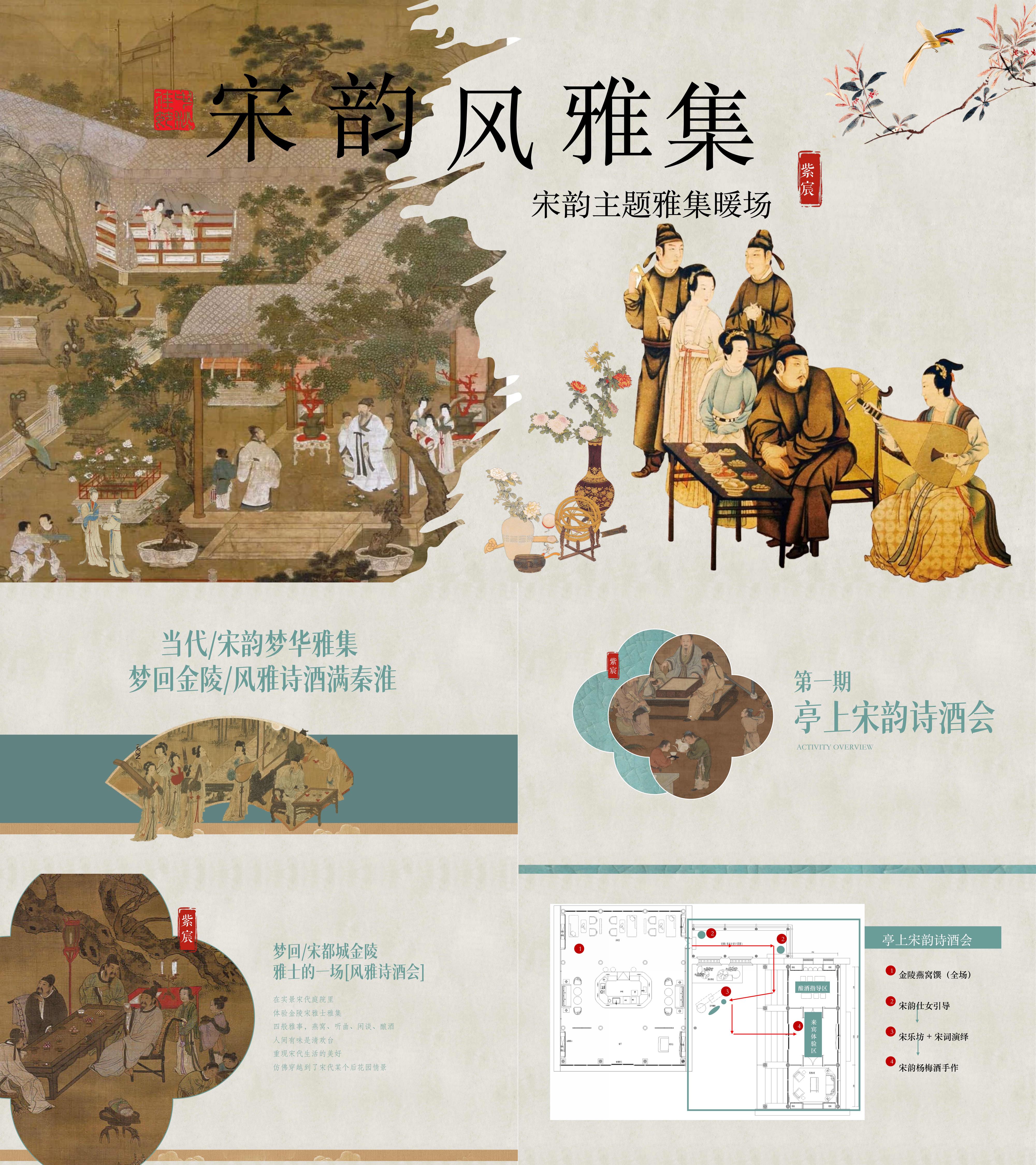 大型沉浸式多篇章体验宋韵风雅集古风诗酒会活动方案