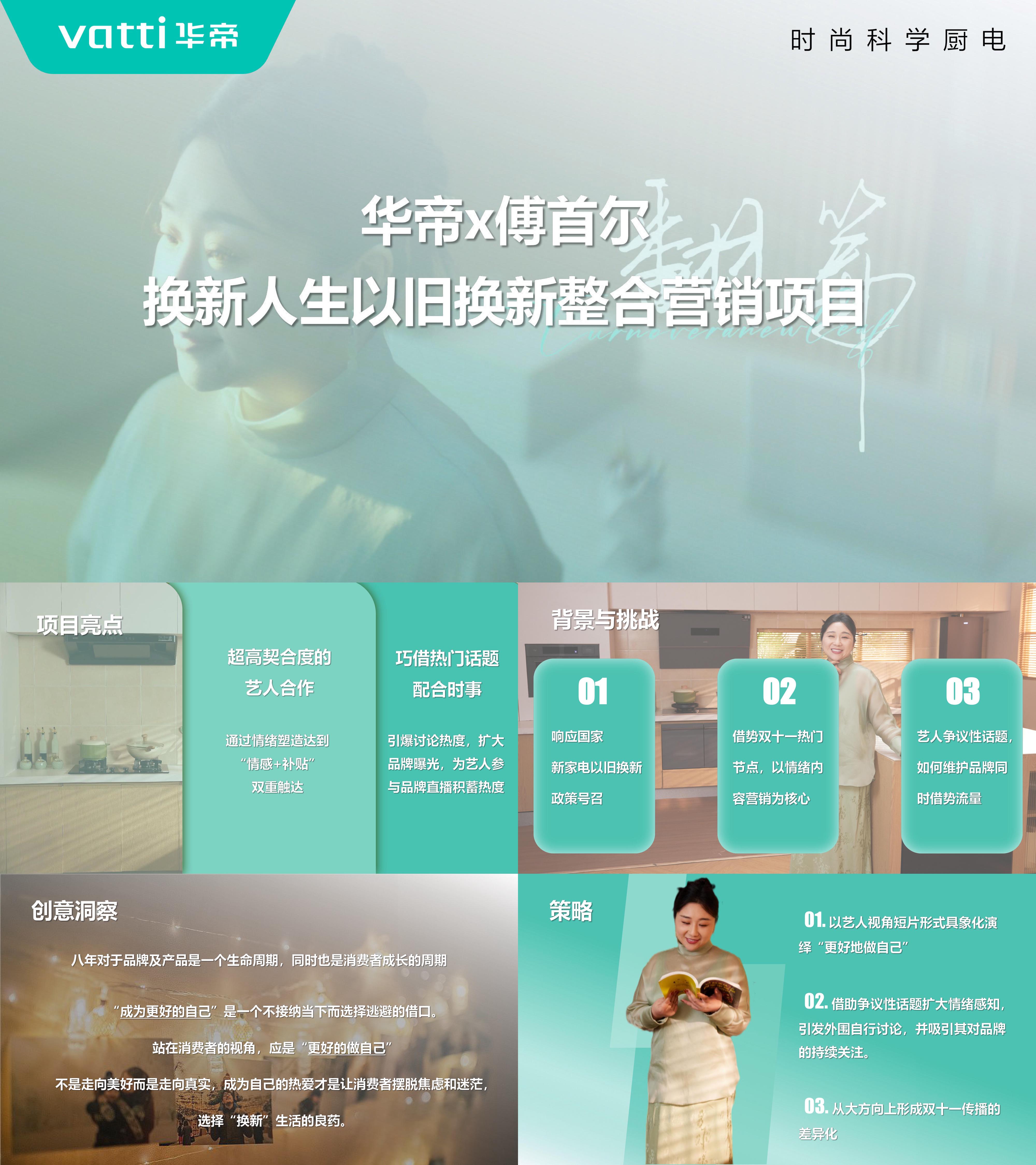 厨房家电品牌华帝艺人明星合作以旧换新整合营销方案