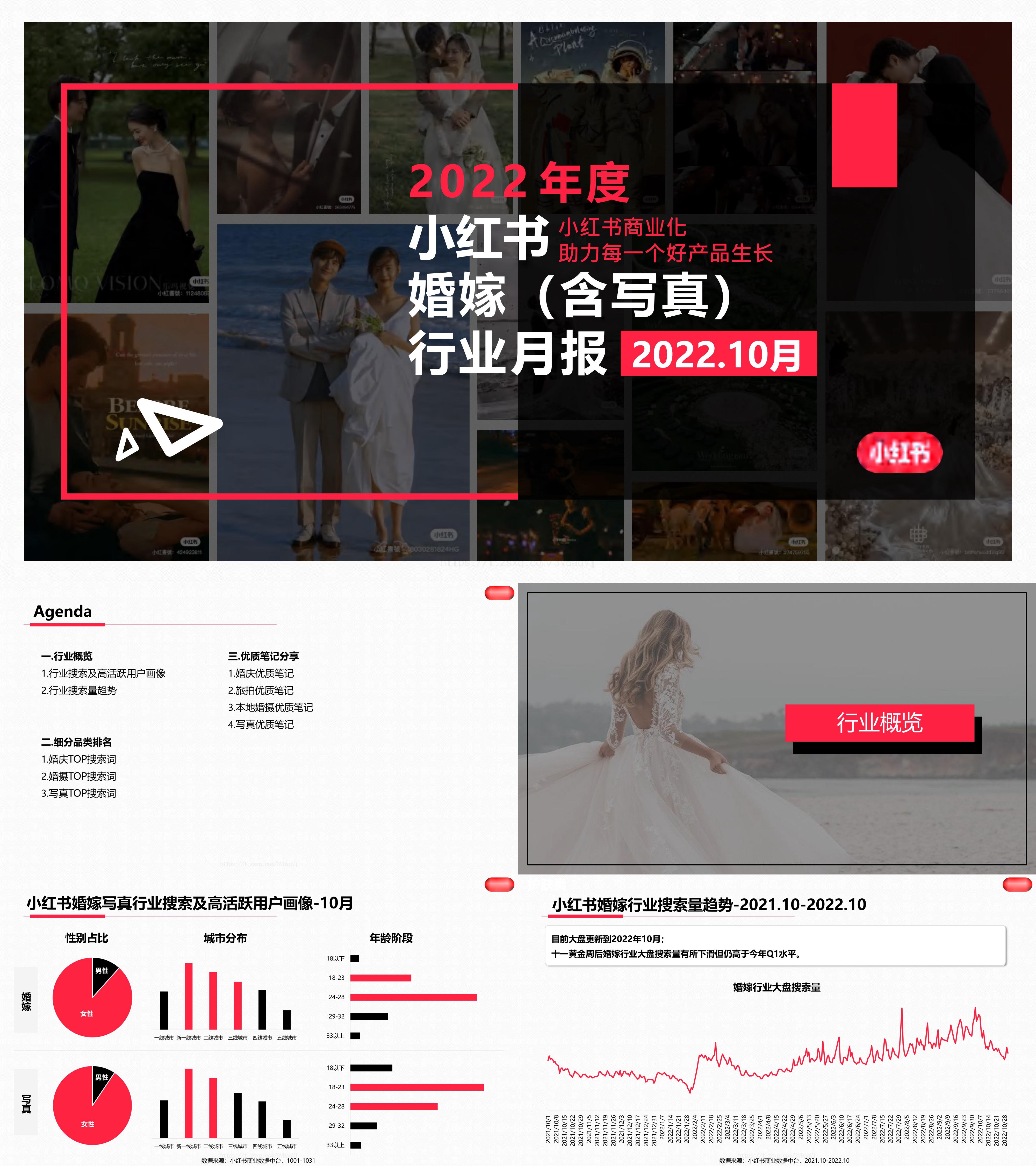 小红书婚嫁行业含写真月报10月报告