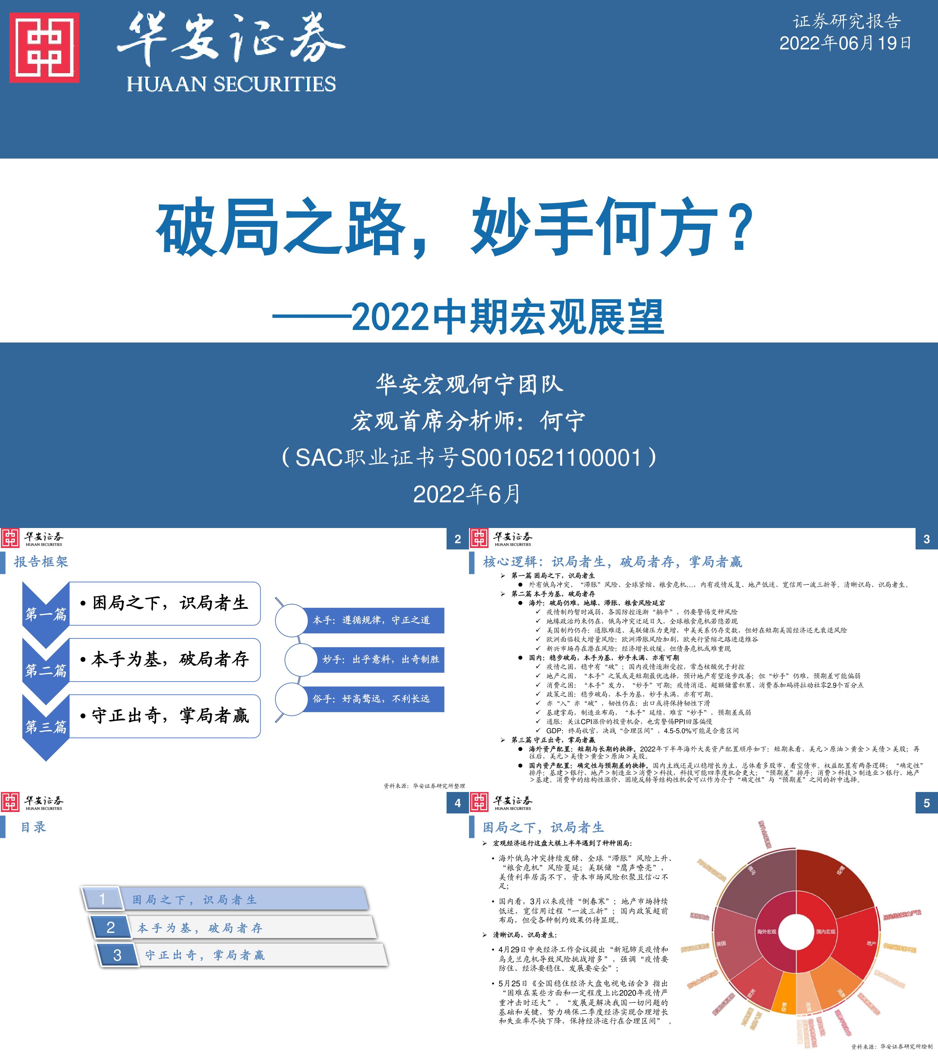 中期宏观展望破局之路妙手何方