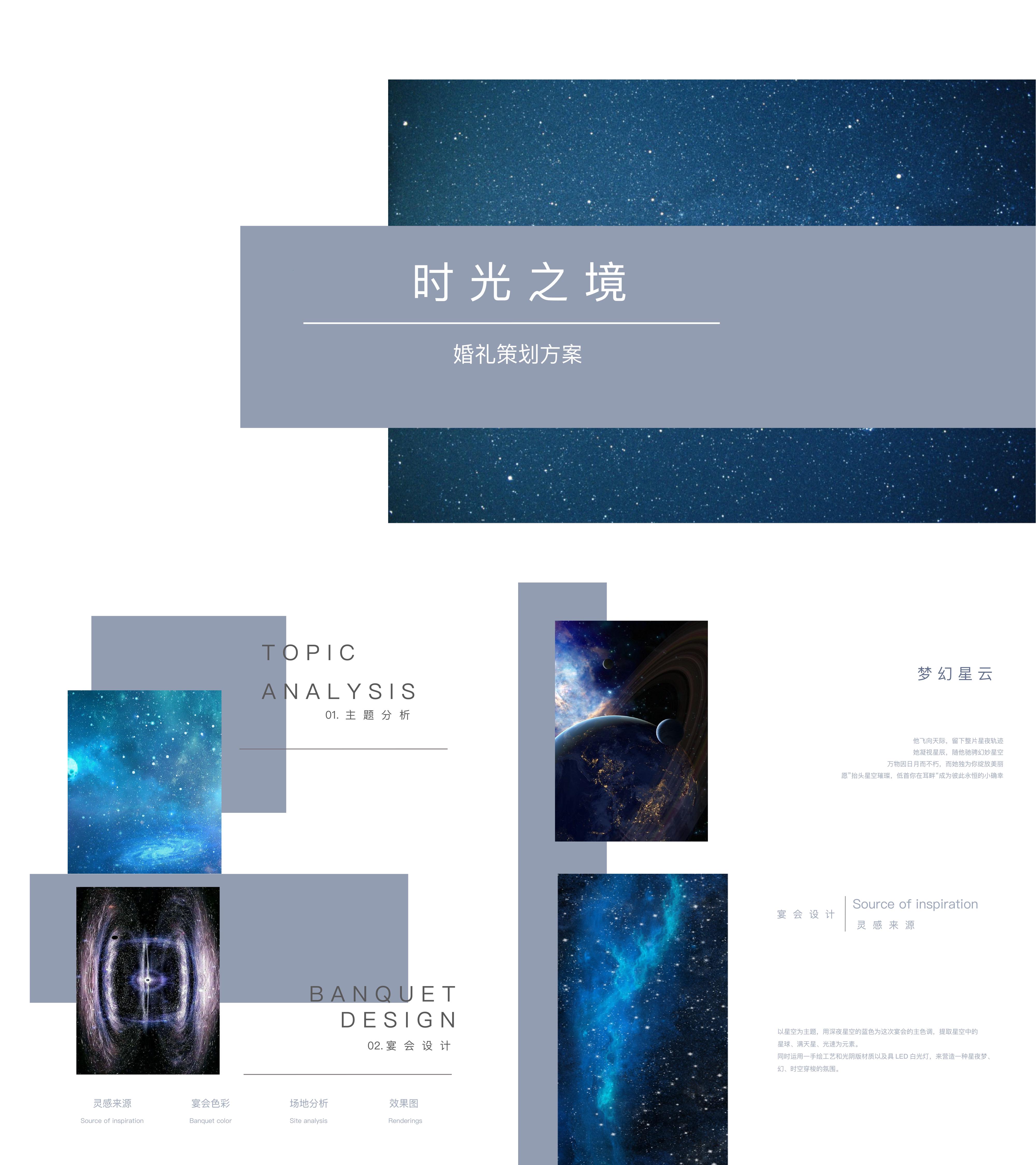 梦幻星云星空深蓝星光银河婚礼策划方案