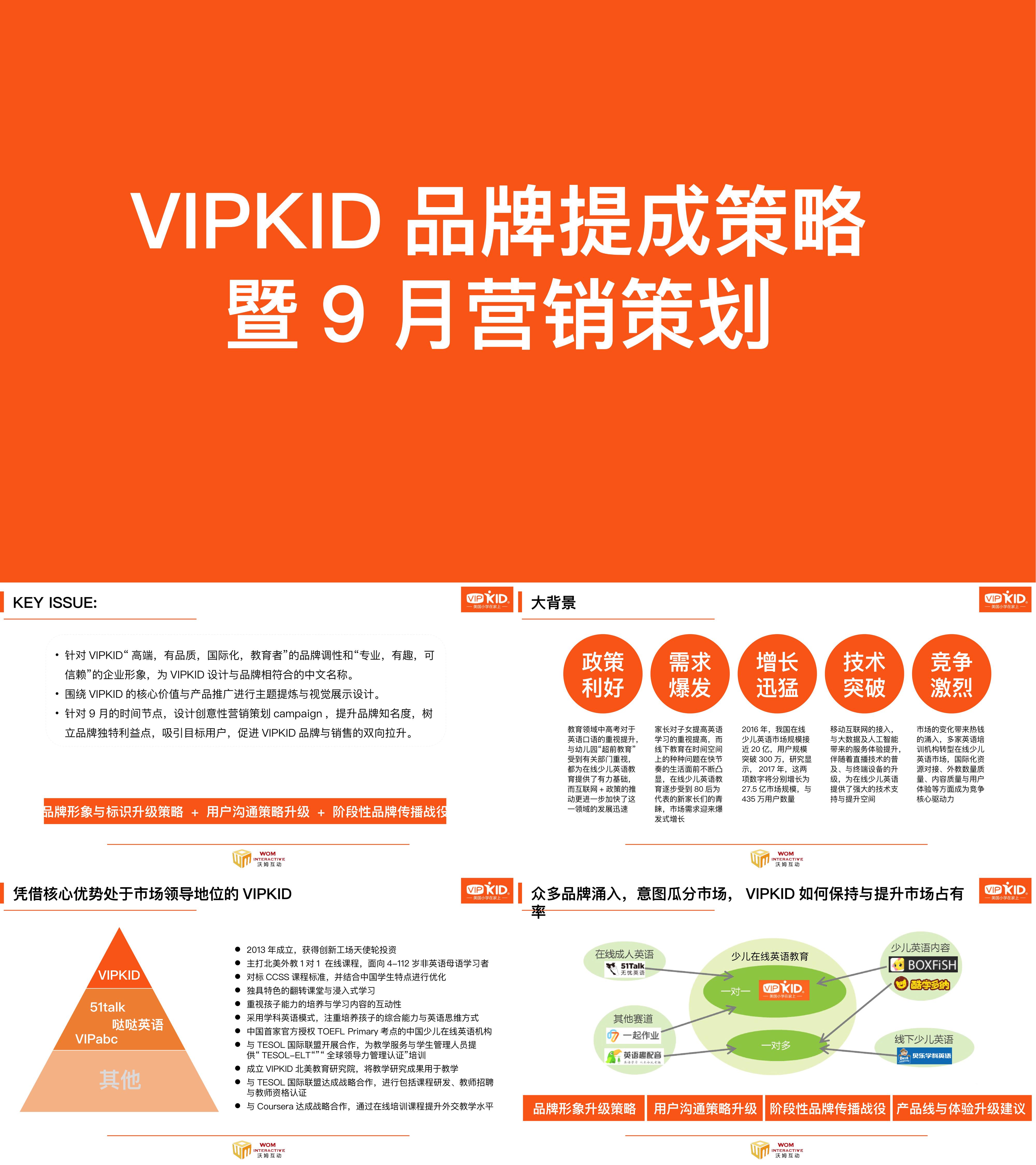 VIPKID品牌提升策略暨年月营销策划