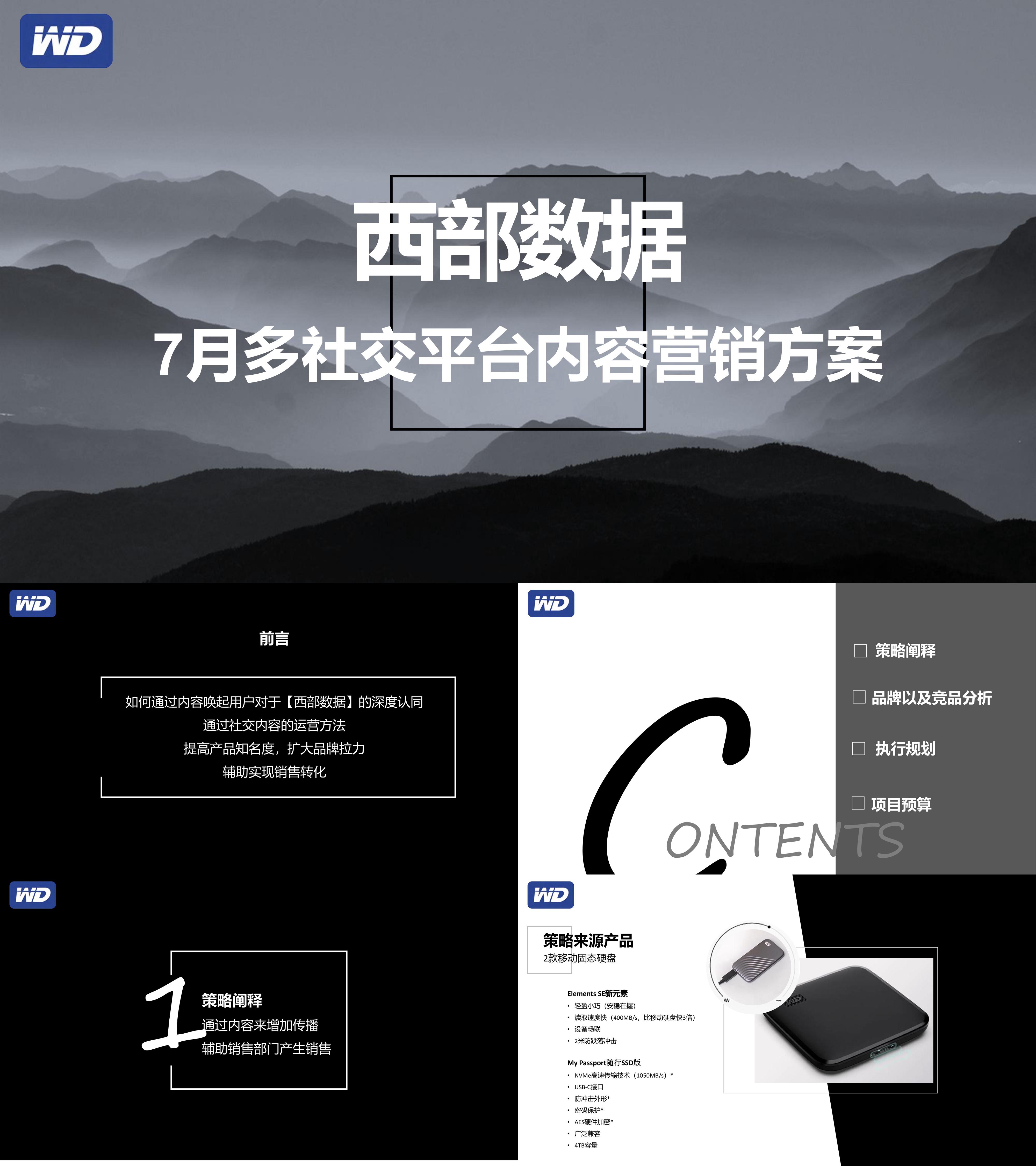 西部数据硬盘多社交平台内容种草营策划销执行方案
