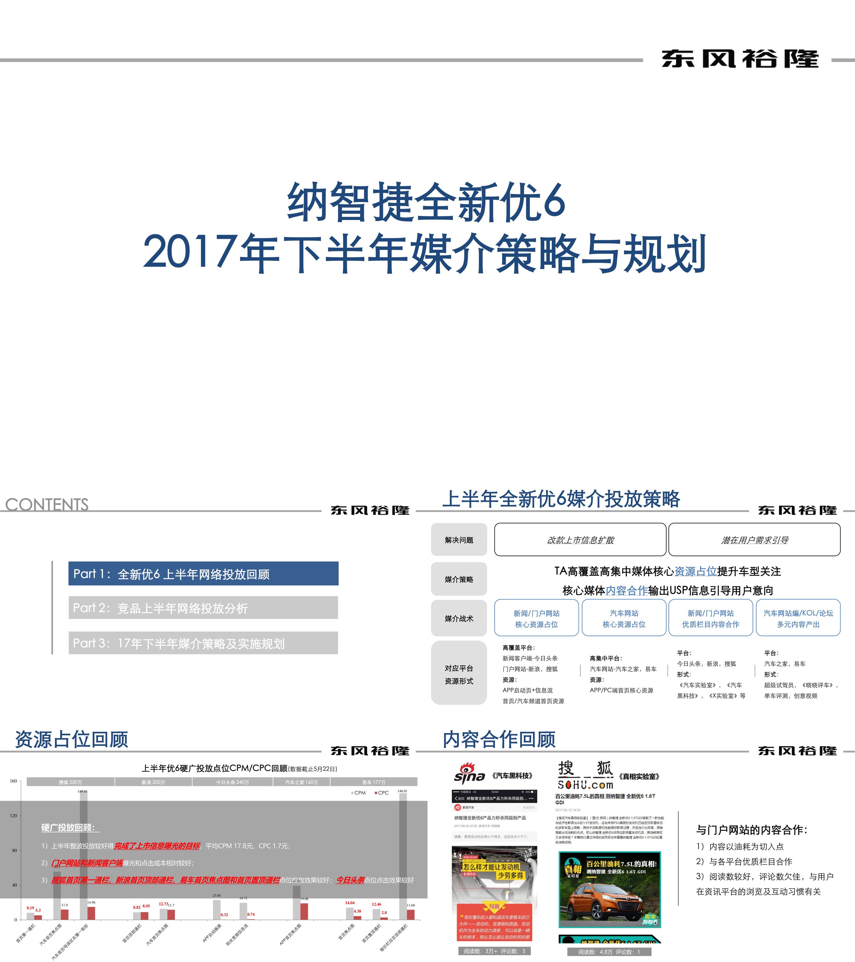 汽车纳智捷全新优6下半年媒介策略与规划