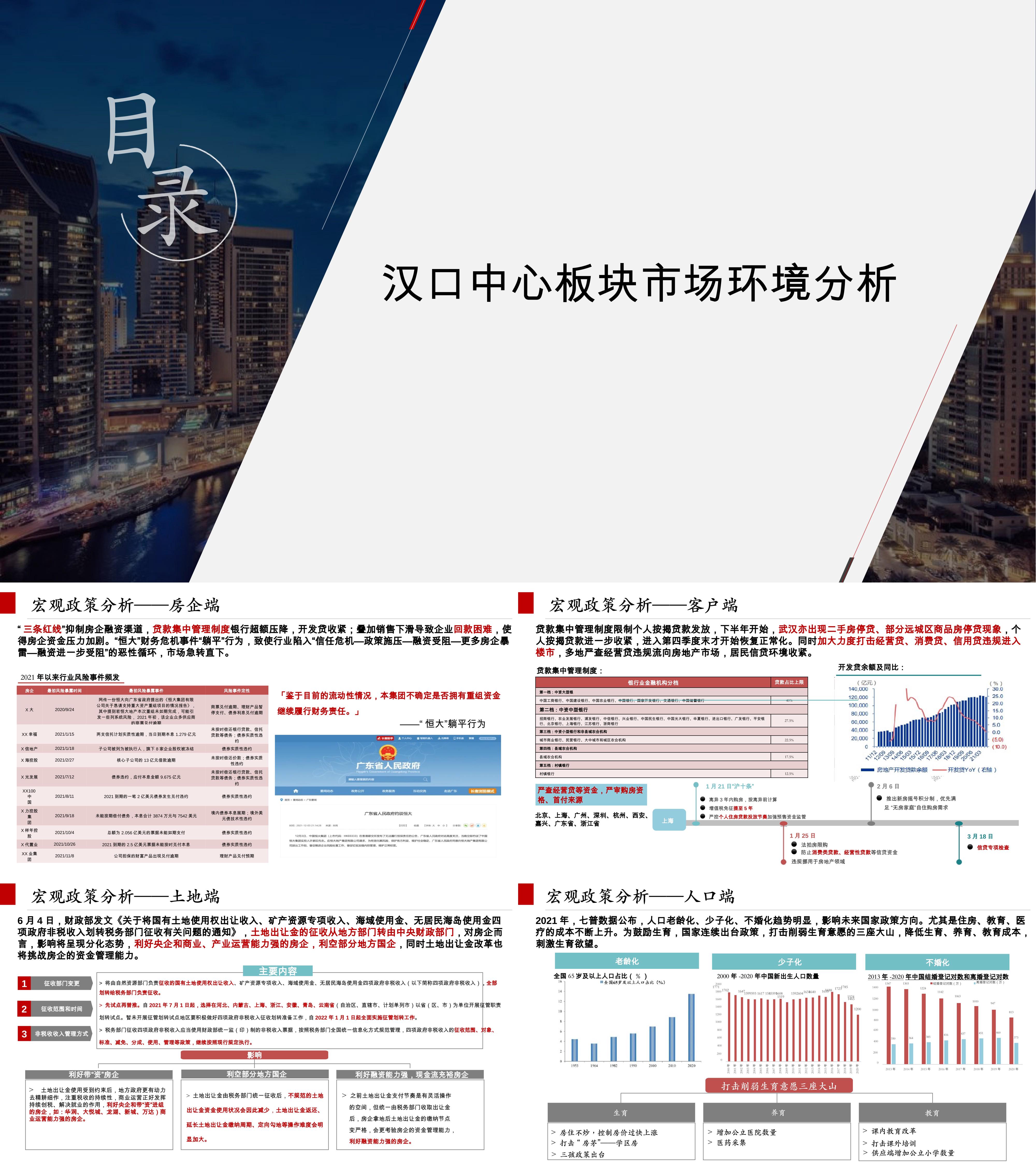 汉口中心板块市场竞品分析报告