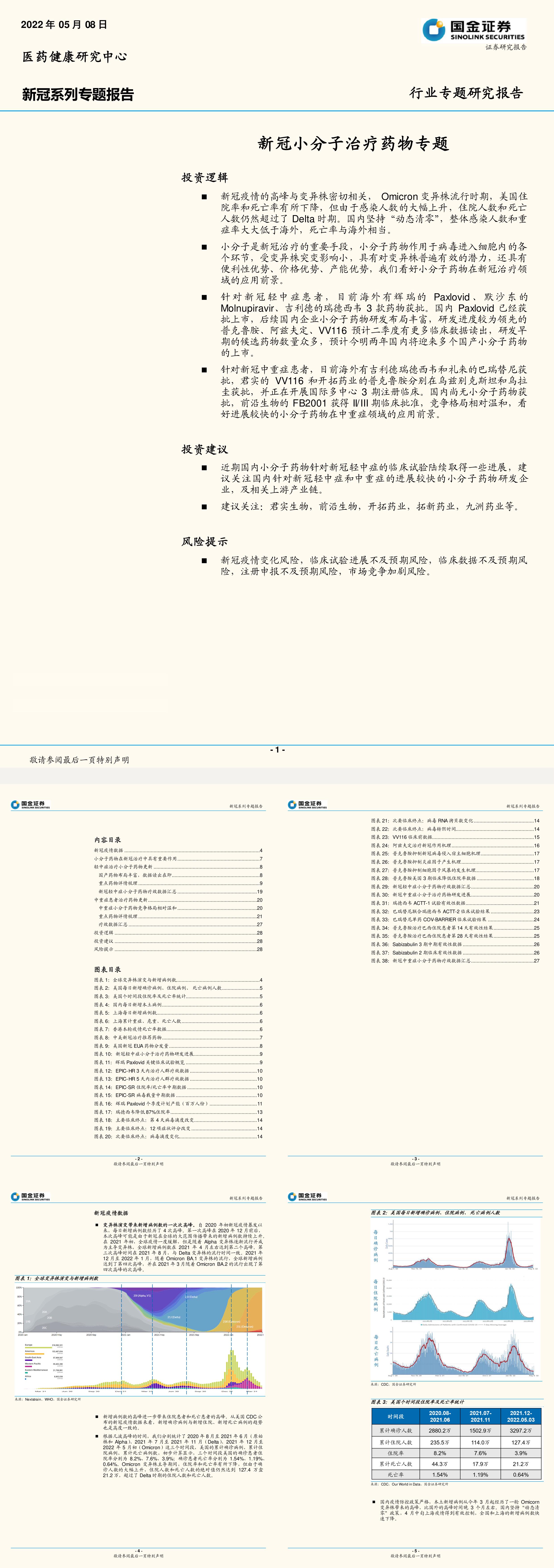 医药健康行业新冠系列专题报告新冠小分子治疗药物专题国金证券