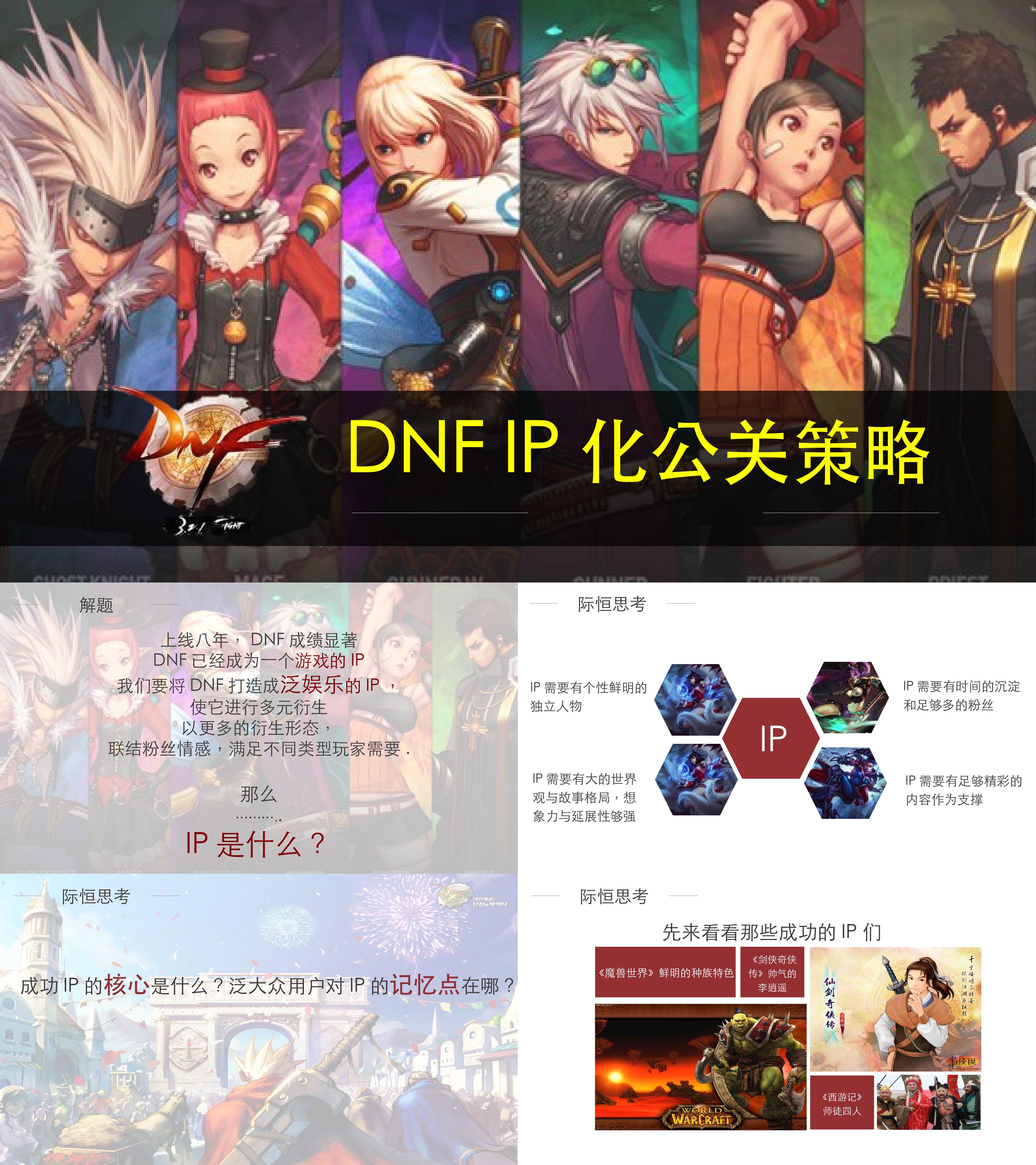 DNF IP化公关策略