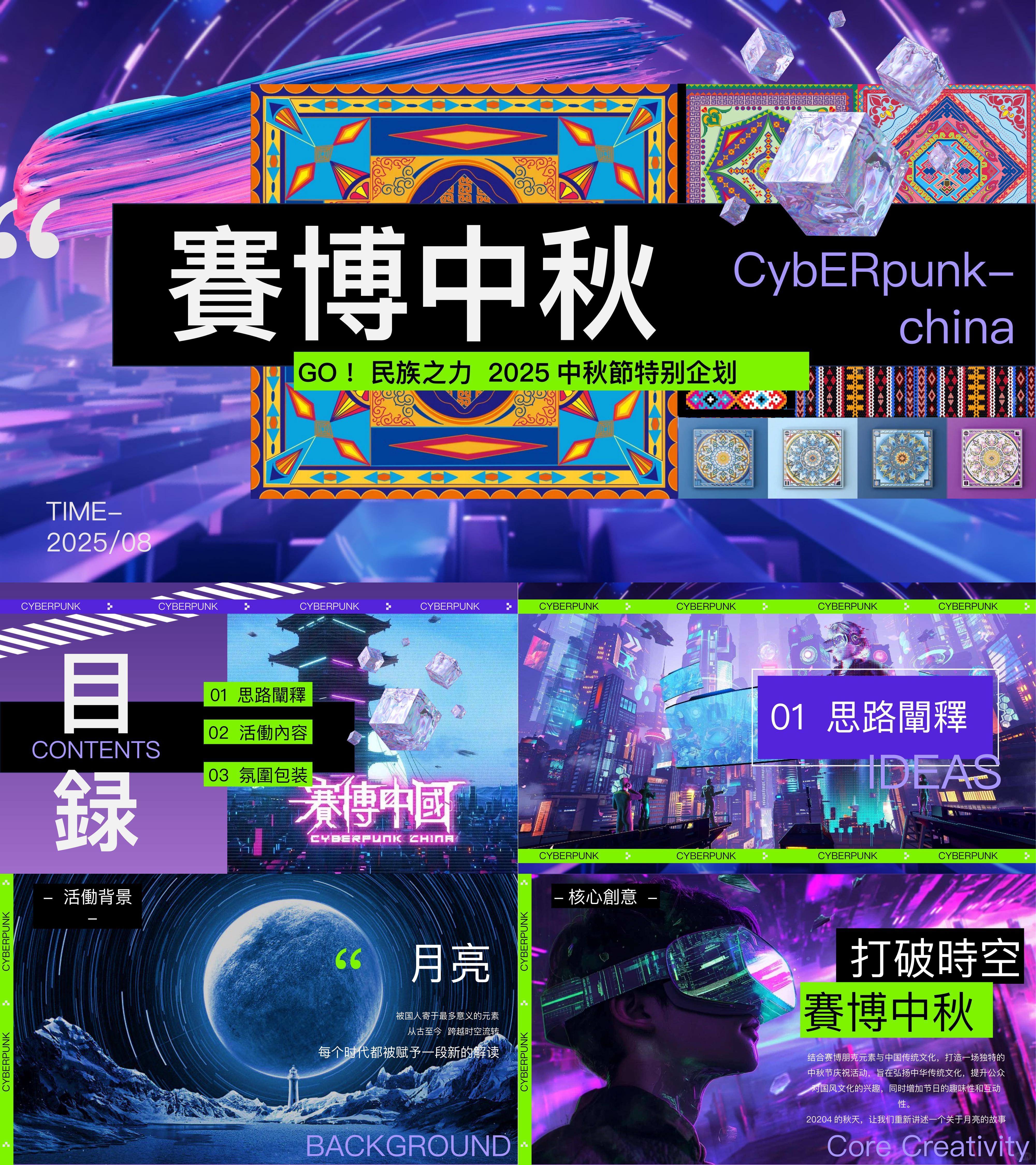 2025创意赛博朋克中秋节赏月企划活动方案