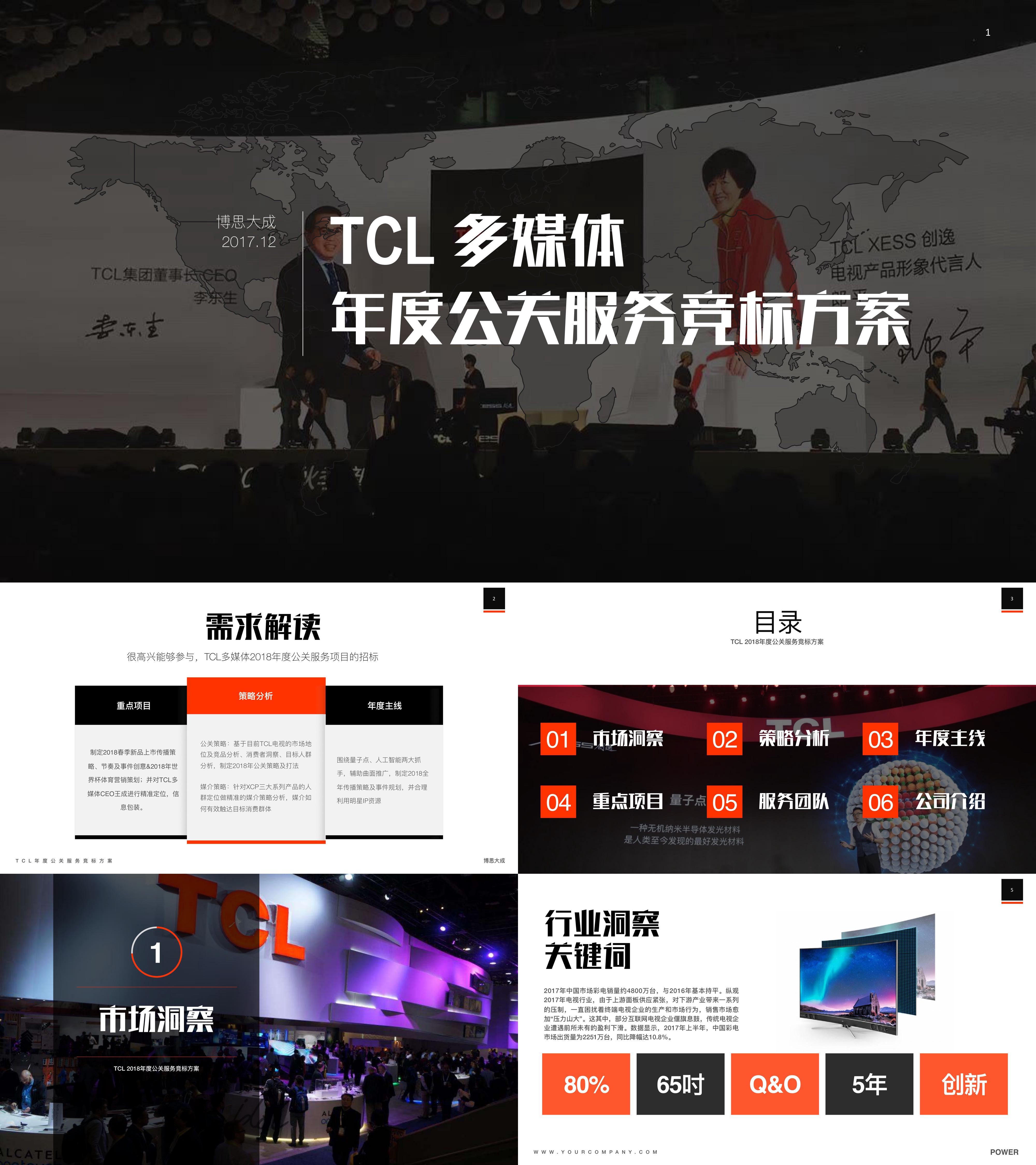 TCL 多媒体 年度公关服务竞标方案