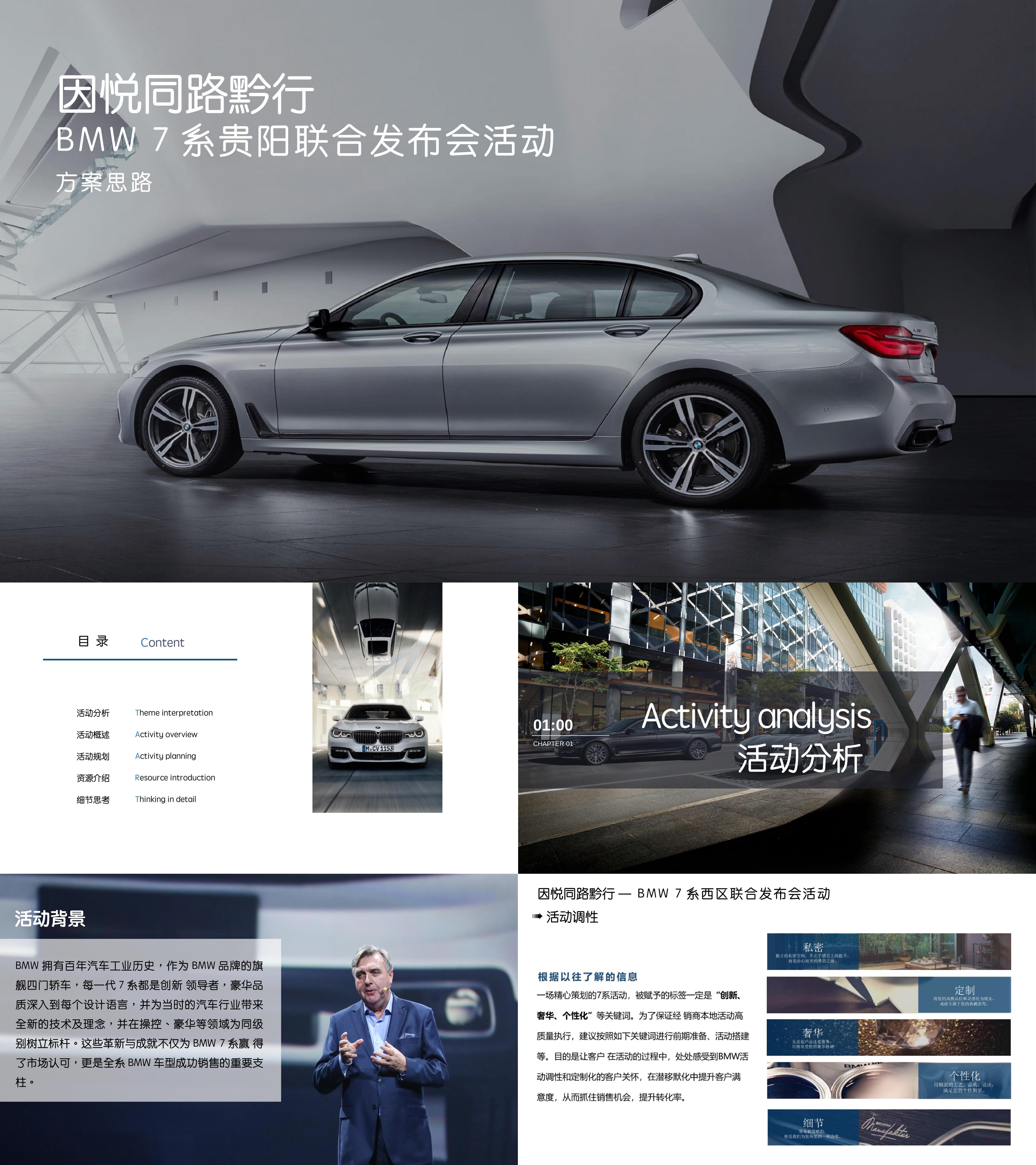 宝马BMW7系行贵阳联合发布会因悦同路黔行主题活动方案思路