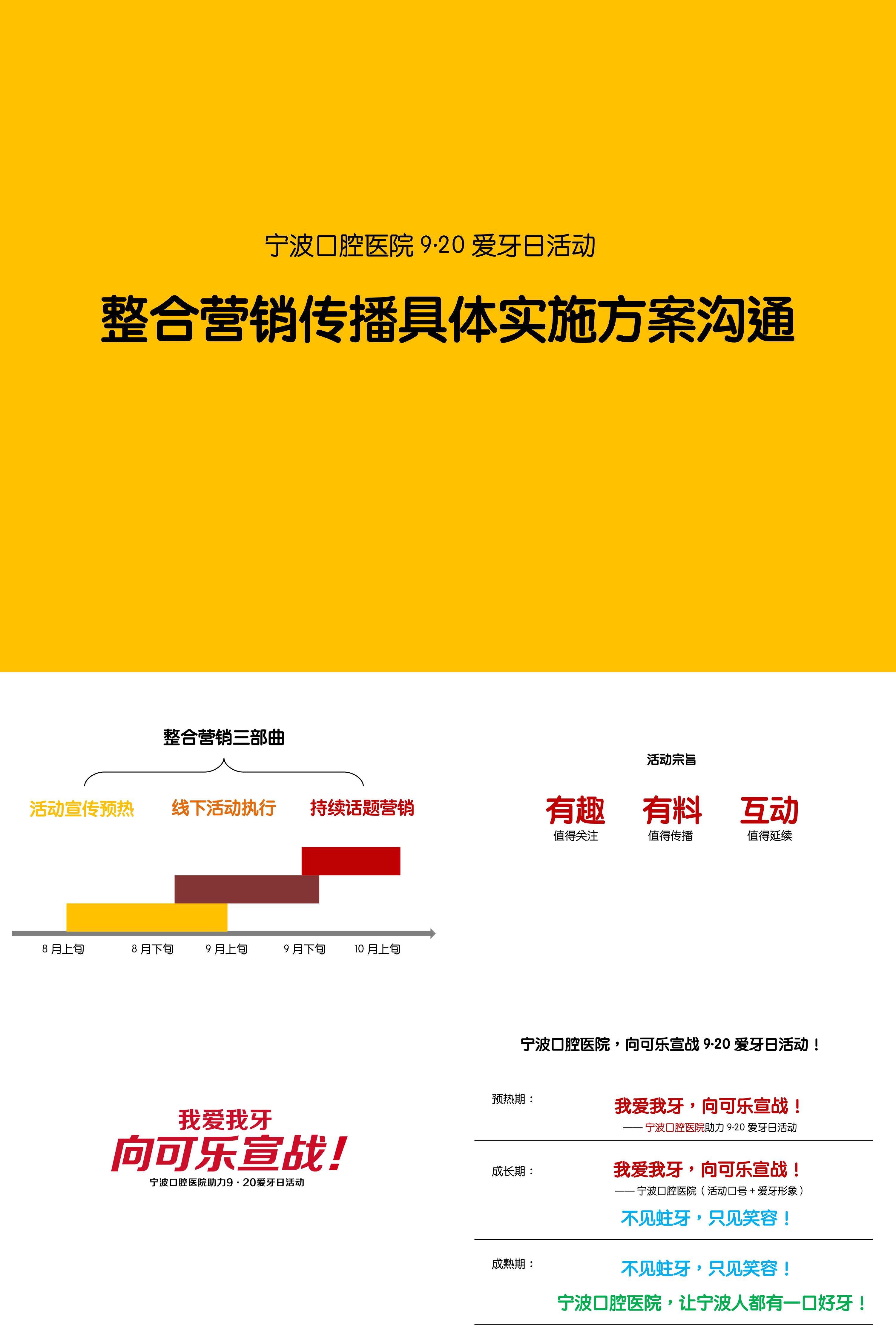 宁波口腔医院920爱牙日活动整合营销方案