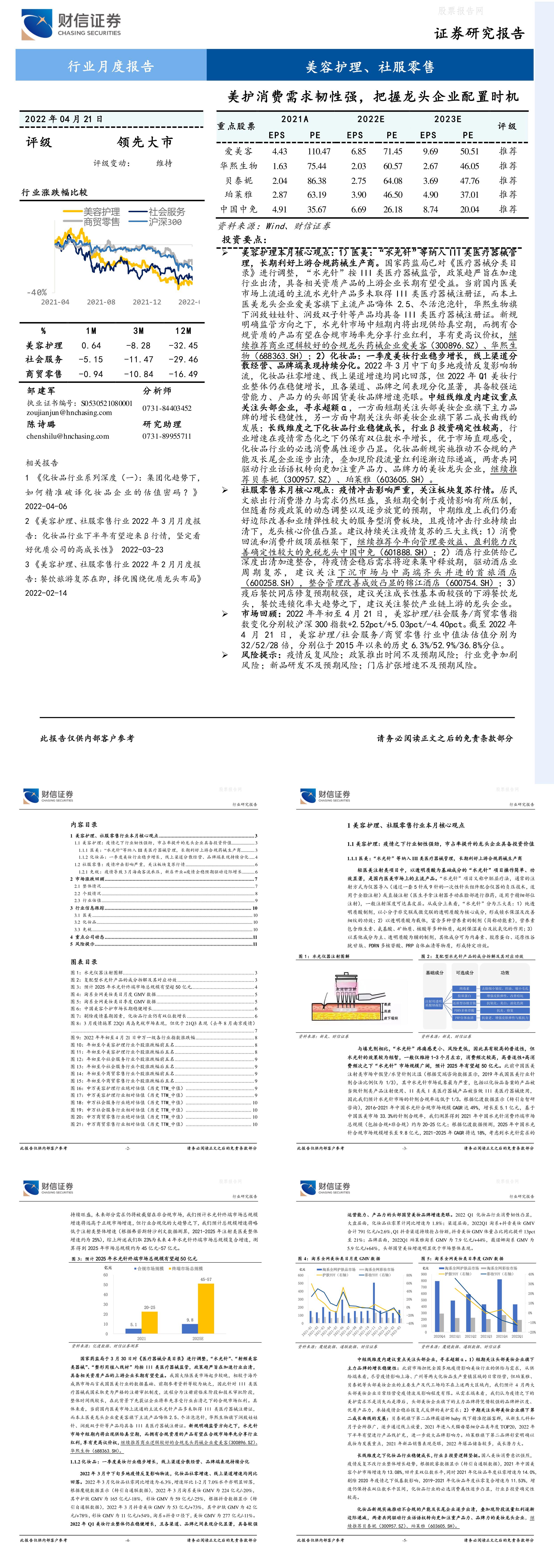 美容护理社服零售行业月度报告美护消费需求韧性强把握