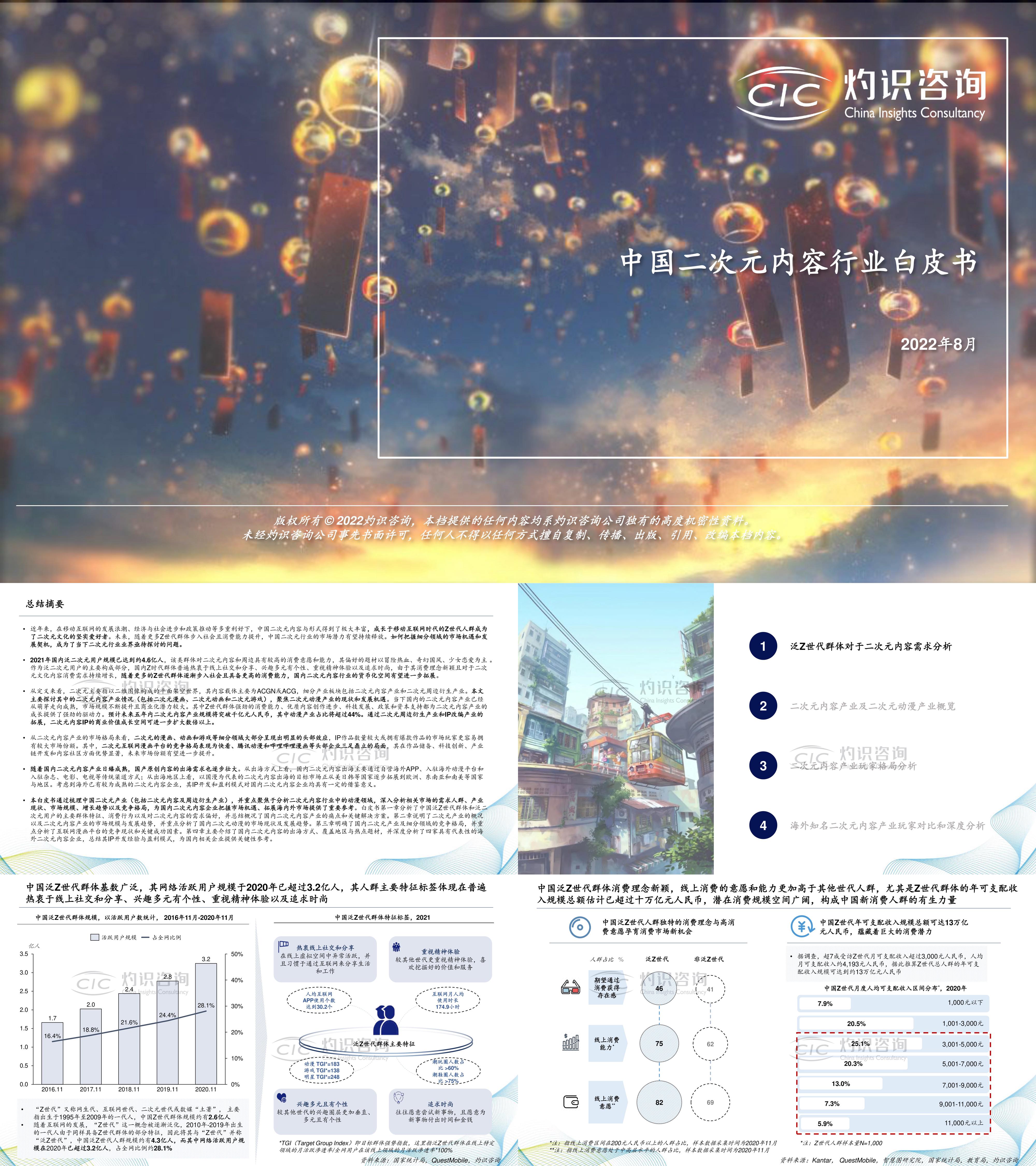 灼识咨询中国二次元内容行业白皮书报告