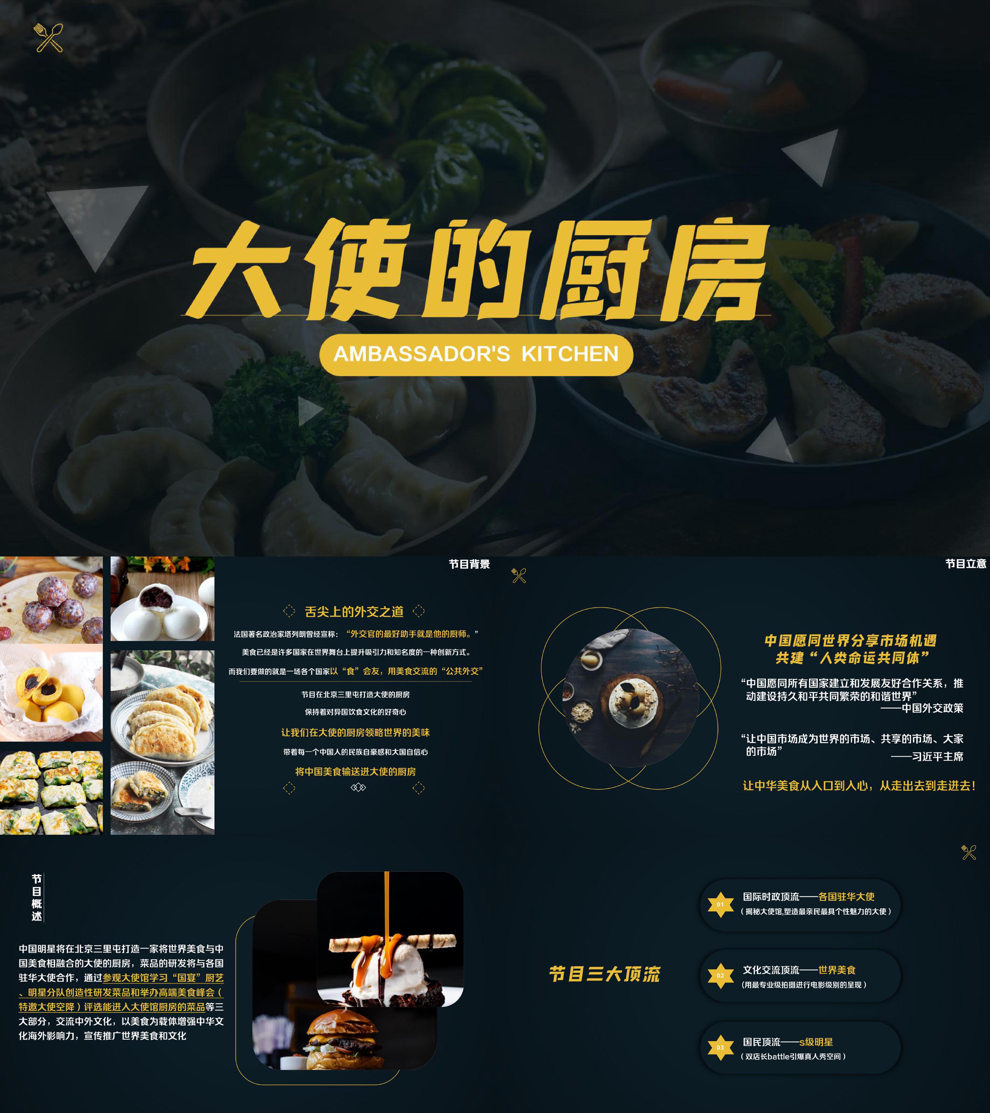 大使的厨房美食类综艺项目招商方案