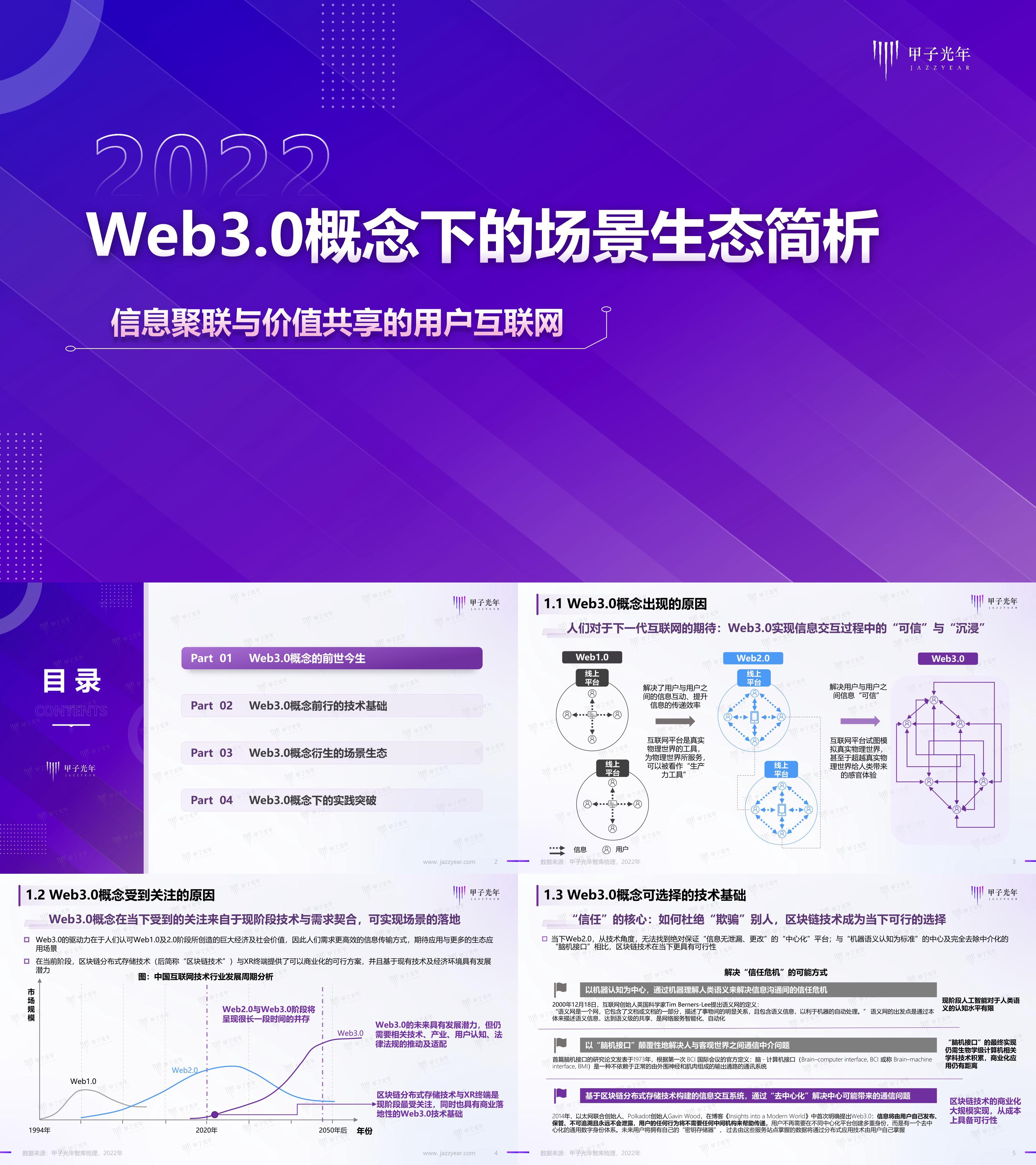 Web30概念下的场景生态简析甲子光年