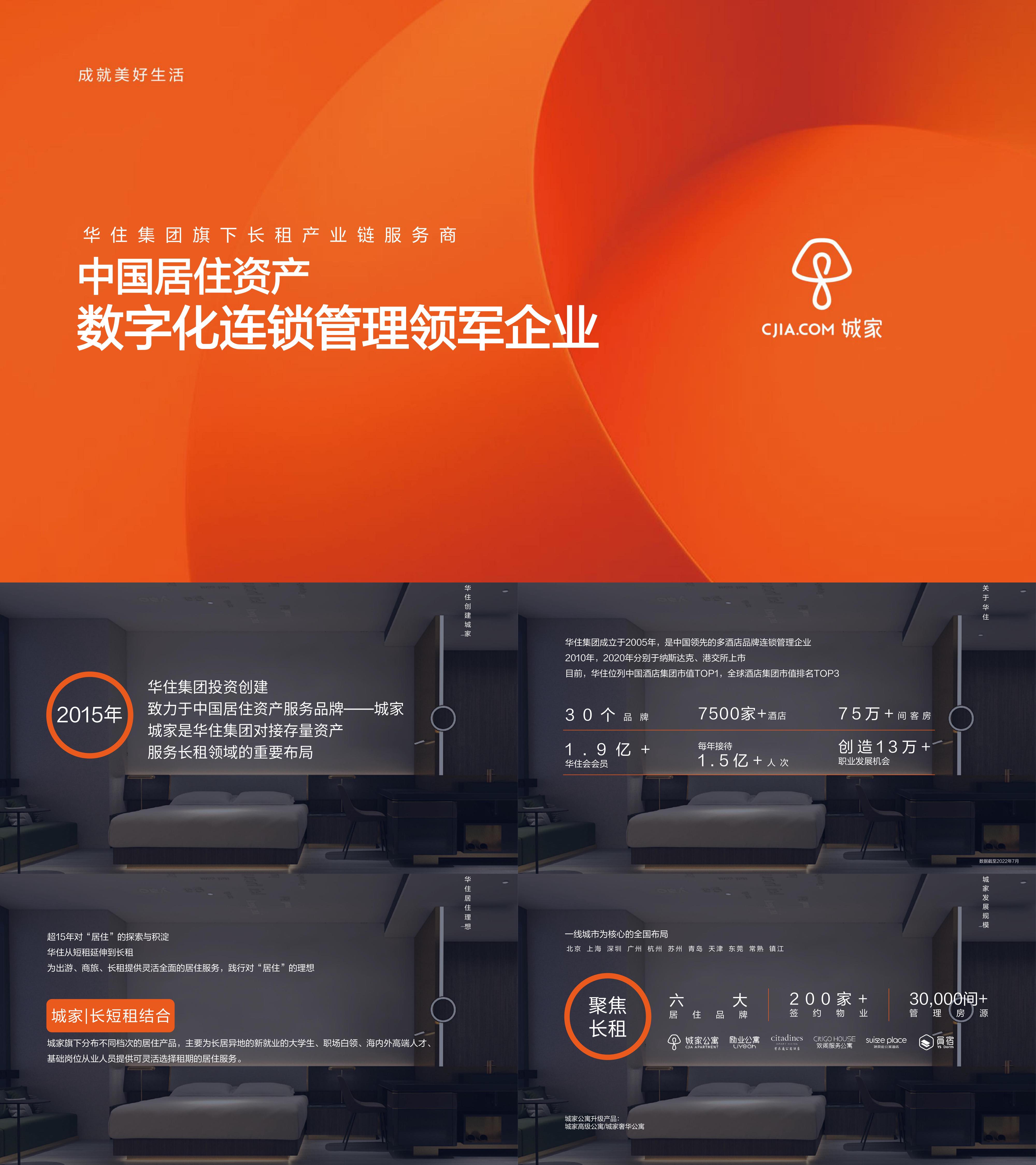 房屋租赁长租行业橙家公寓品牌手册