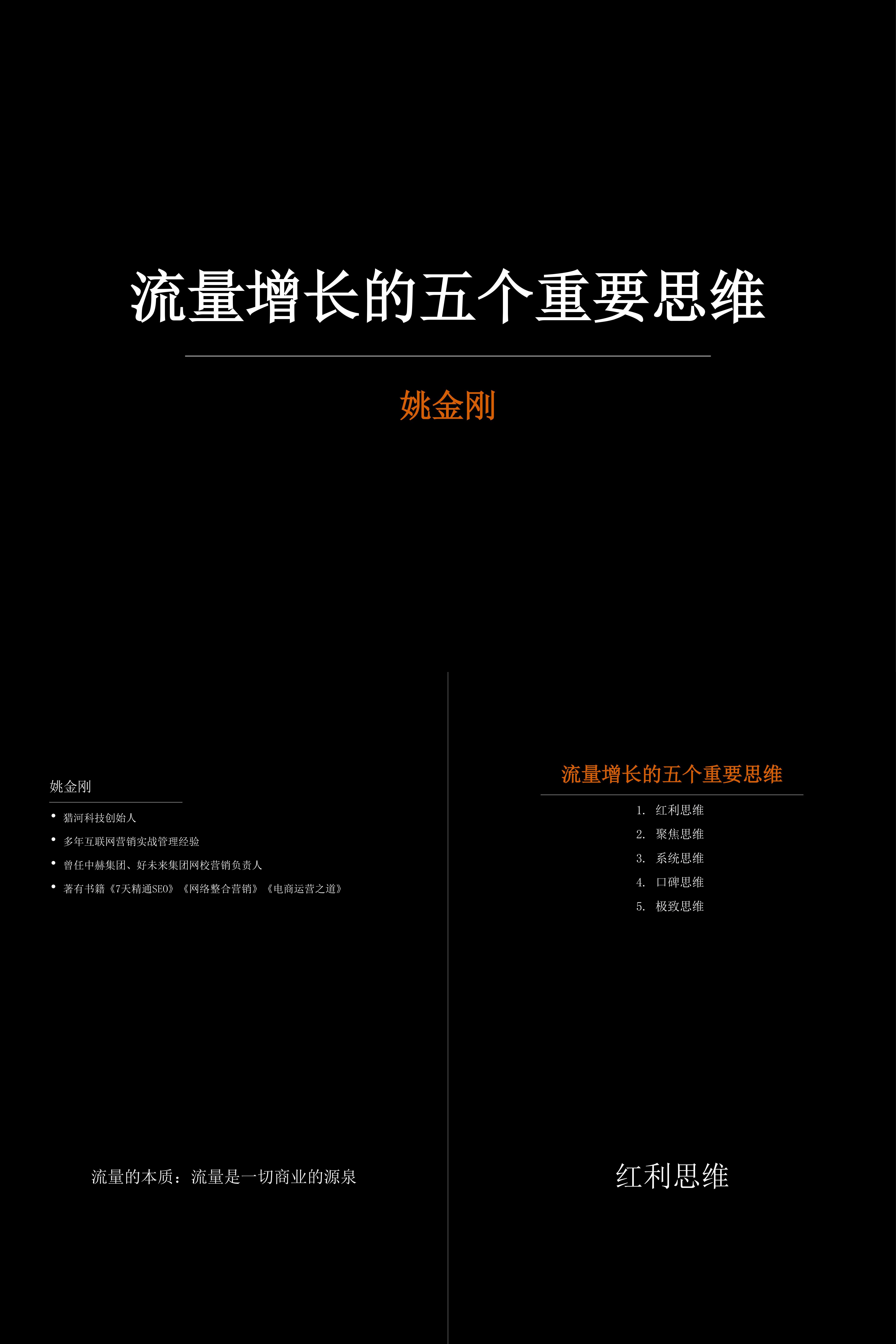 流量增长的5个重要思维猎河科技创始人姚金刚