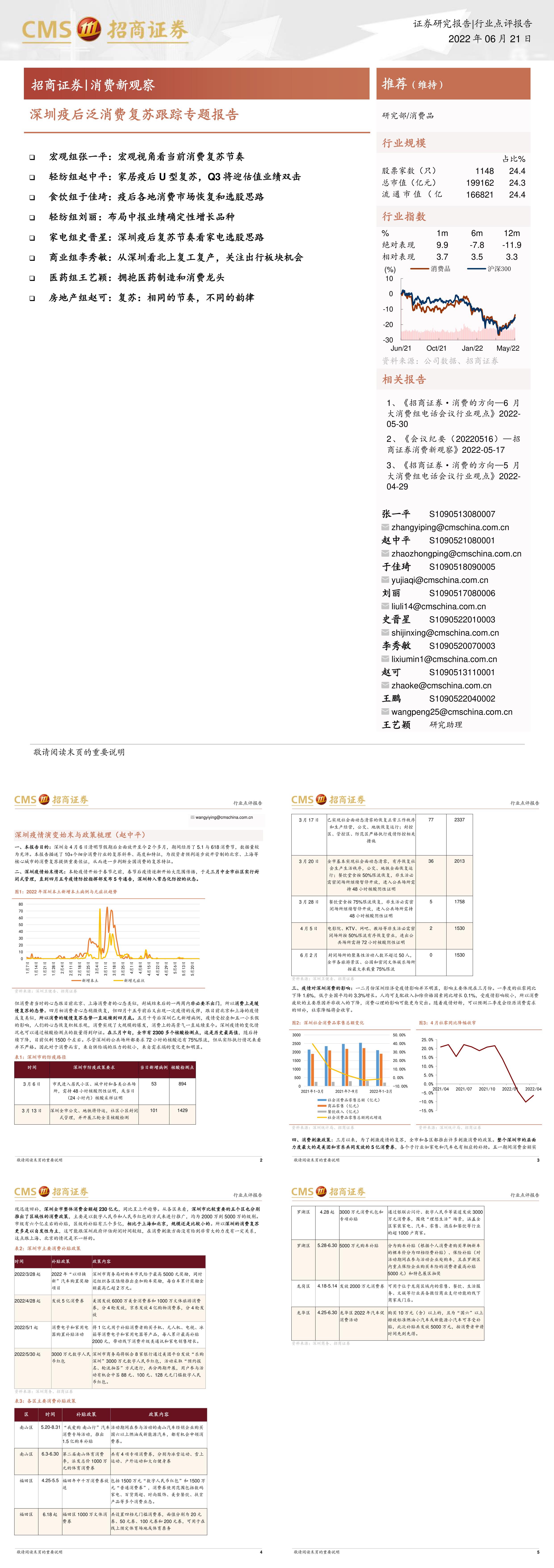 消费行业新观察深圳疫后泛消费复苏跟踪专题报告招商证券