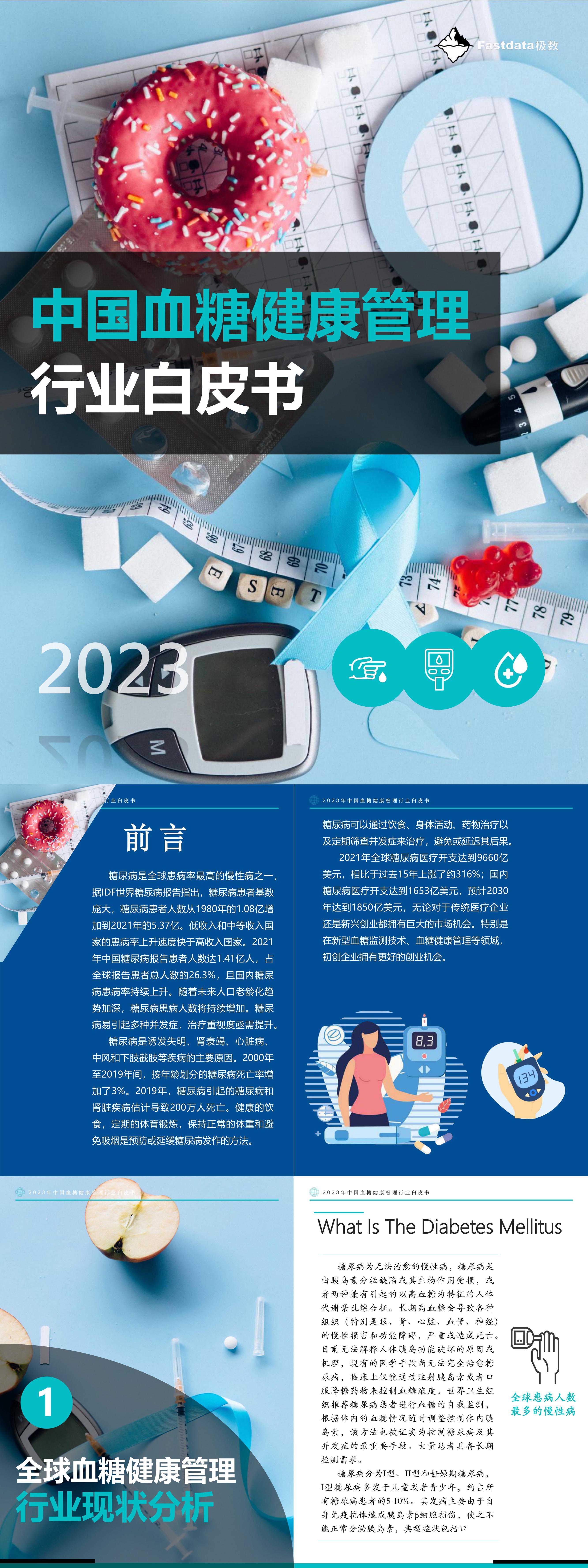 Fastdata极数2023年中国血糖健康管理行业白皮书报告