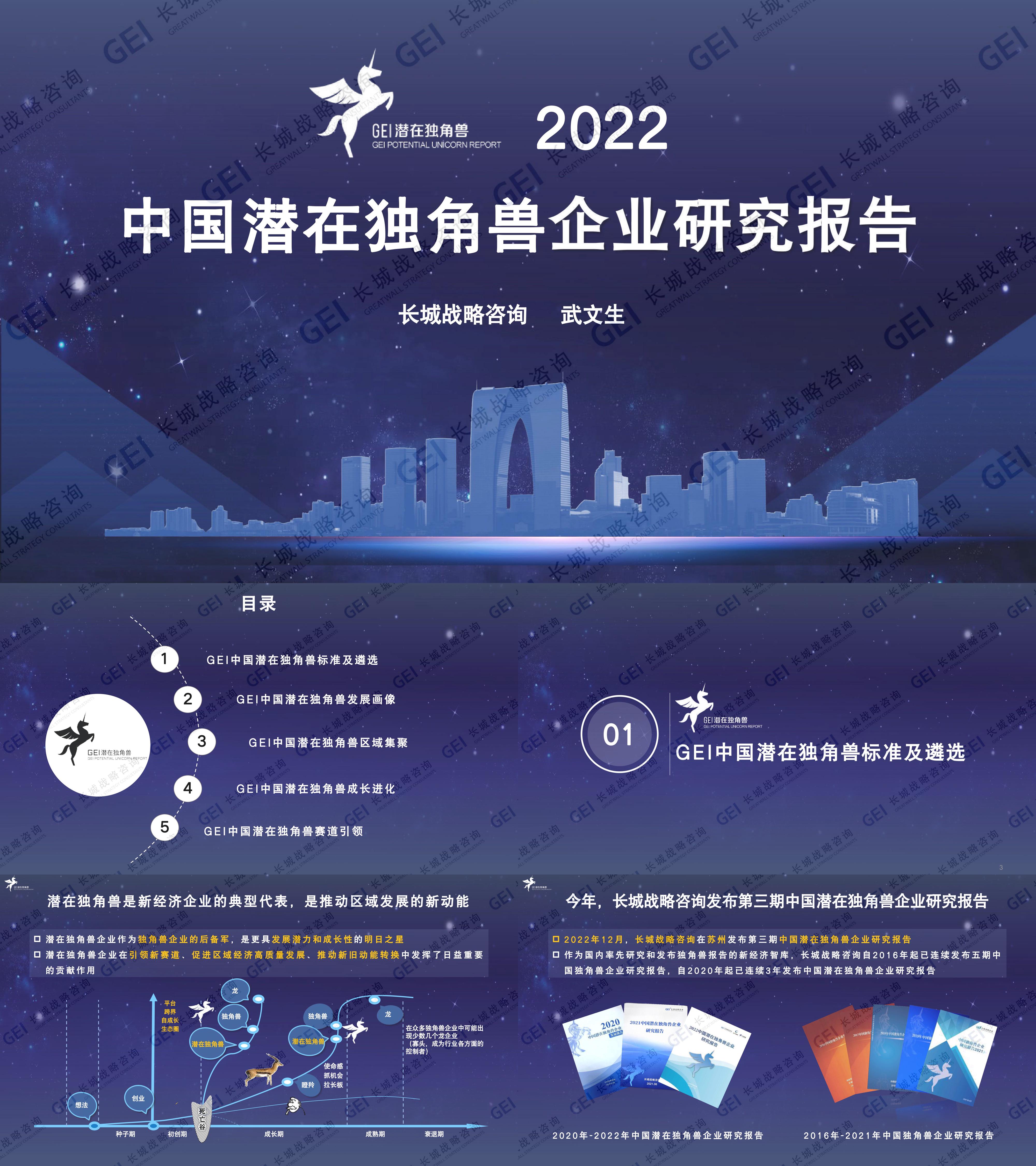 2022中国潜在独角兽企业研究报告