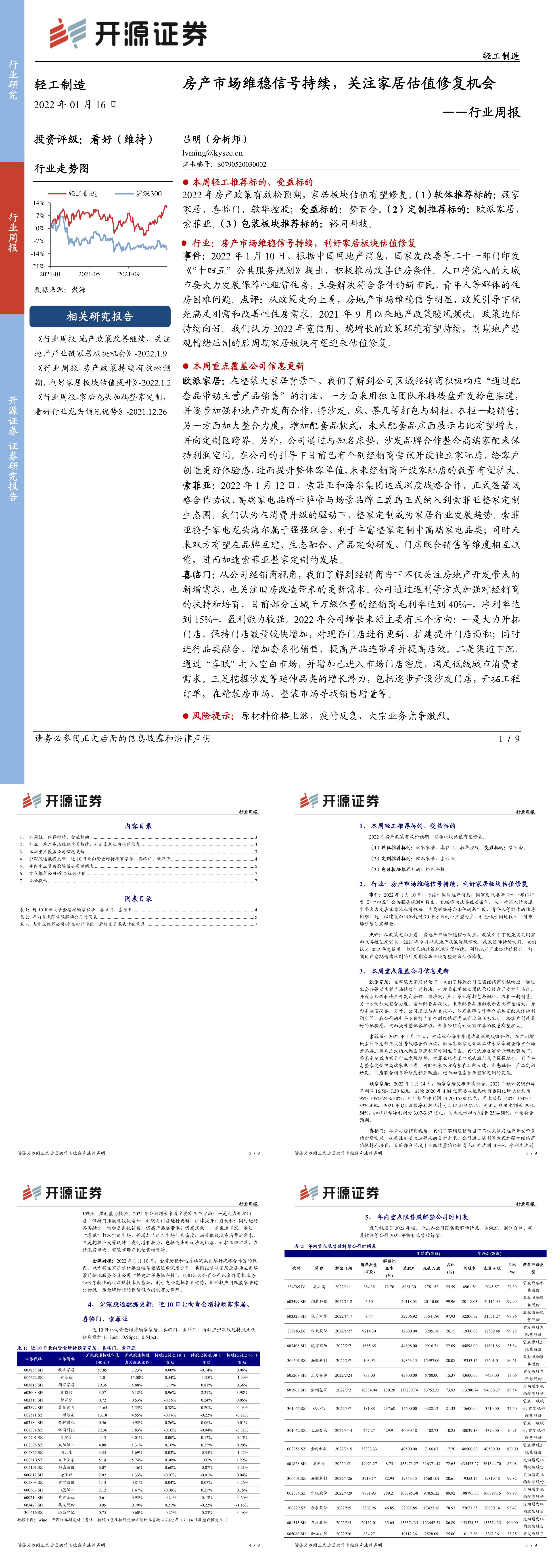 轻工制造行业周报房产市场维稳信号持续关注家居估值修复机会报告