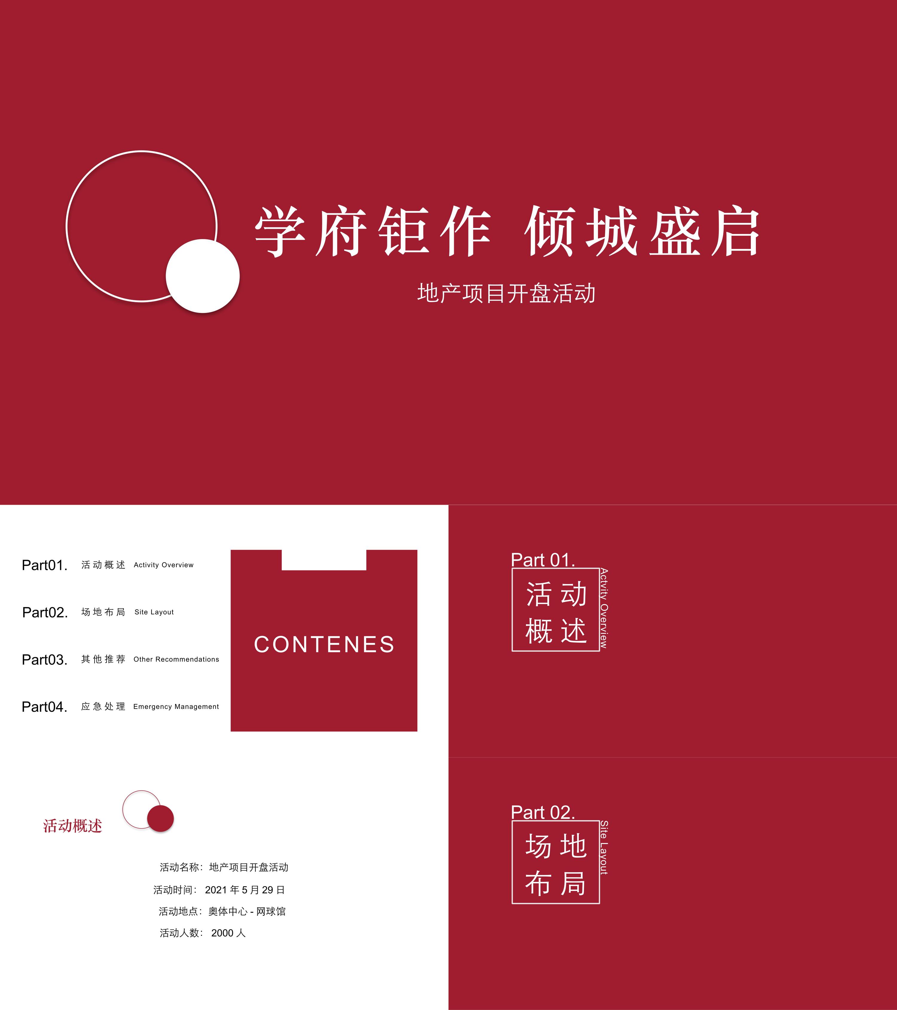 地产项目开盘学府钜作倾城盛启主题活动策划方案