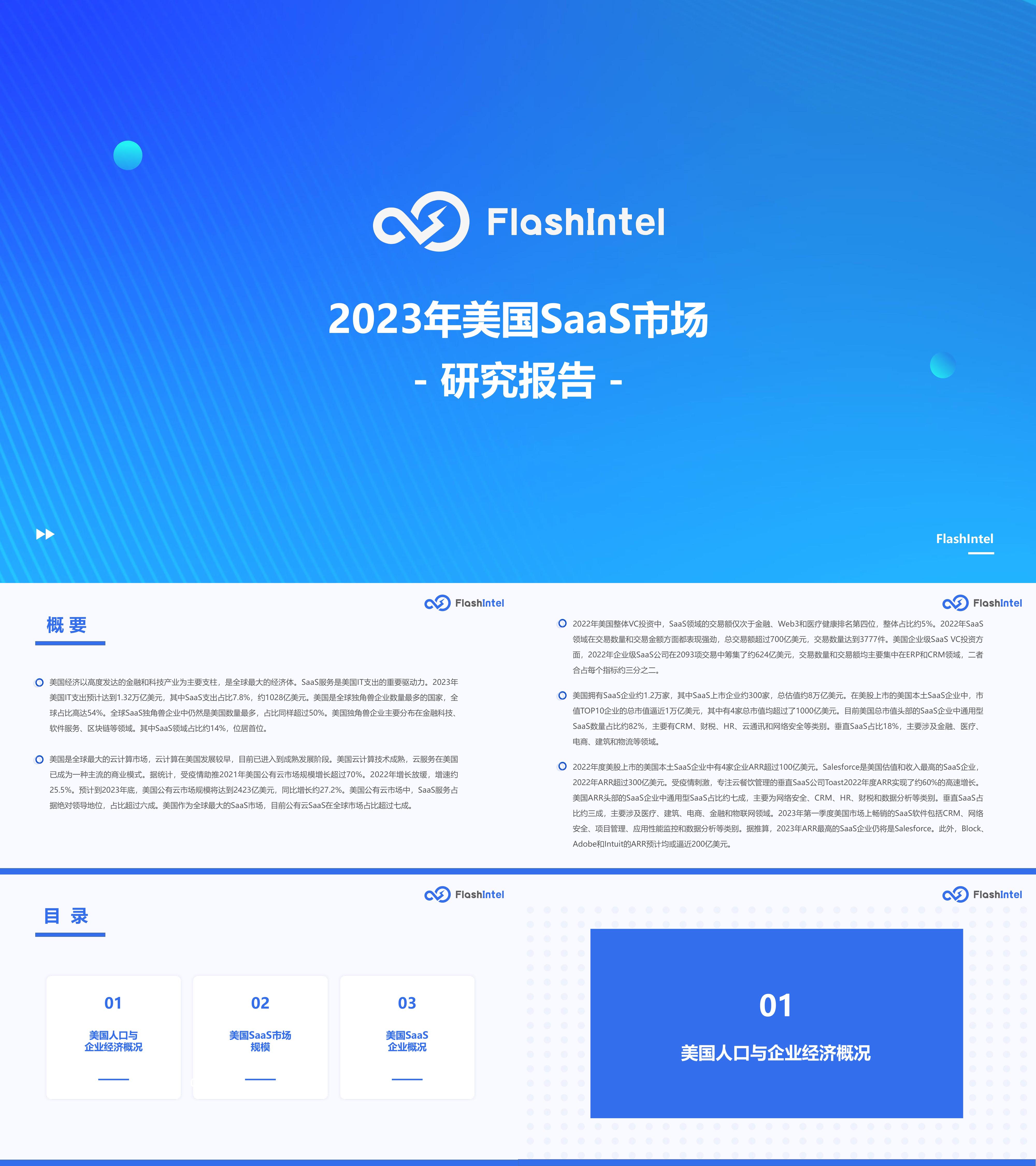 FlashInteI2023年美国SaaS市场研究报告