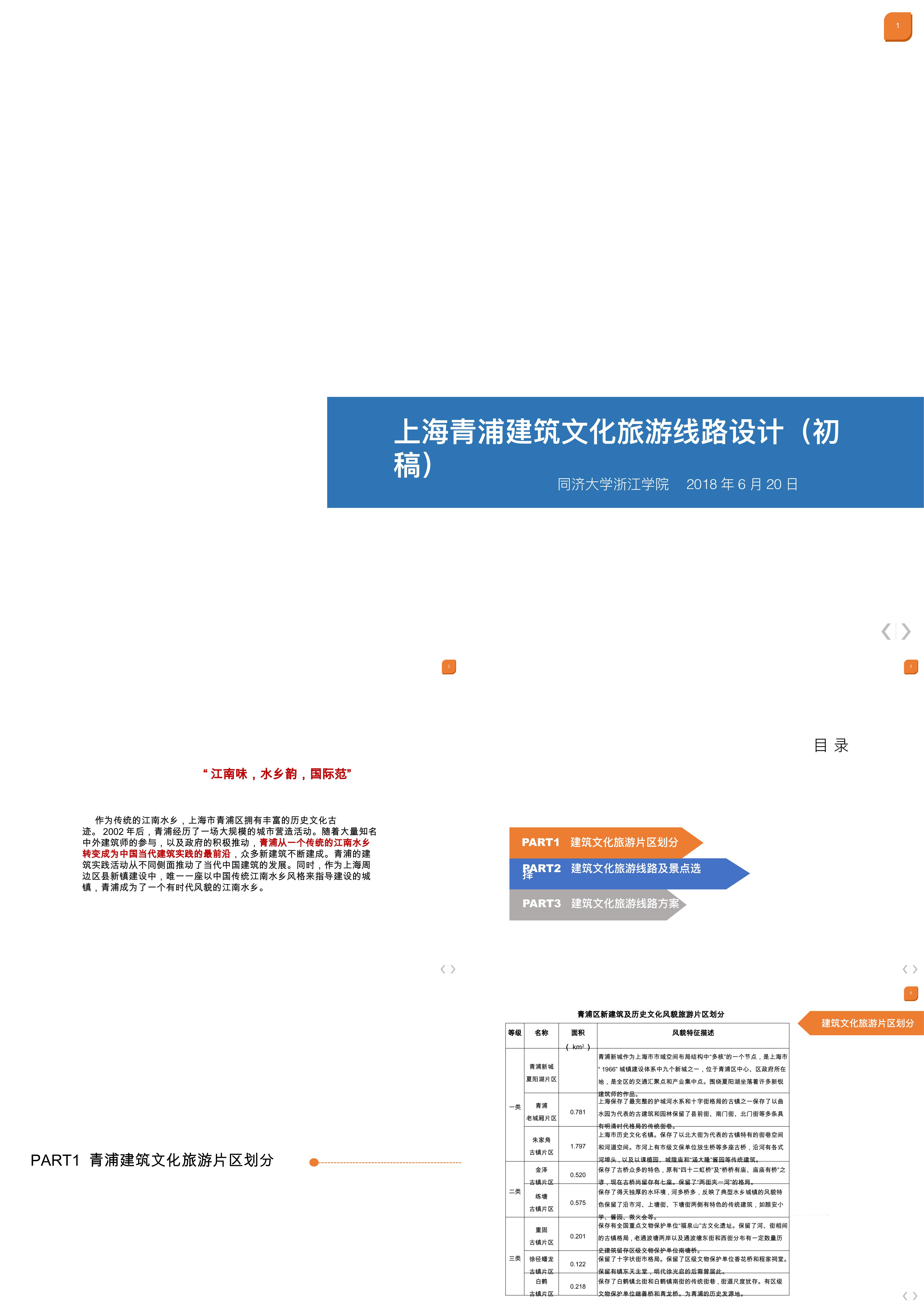 上海青浦建筑文化旅游线路设计