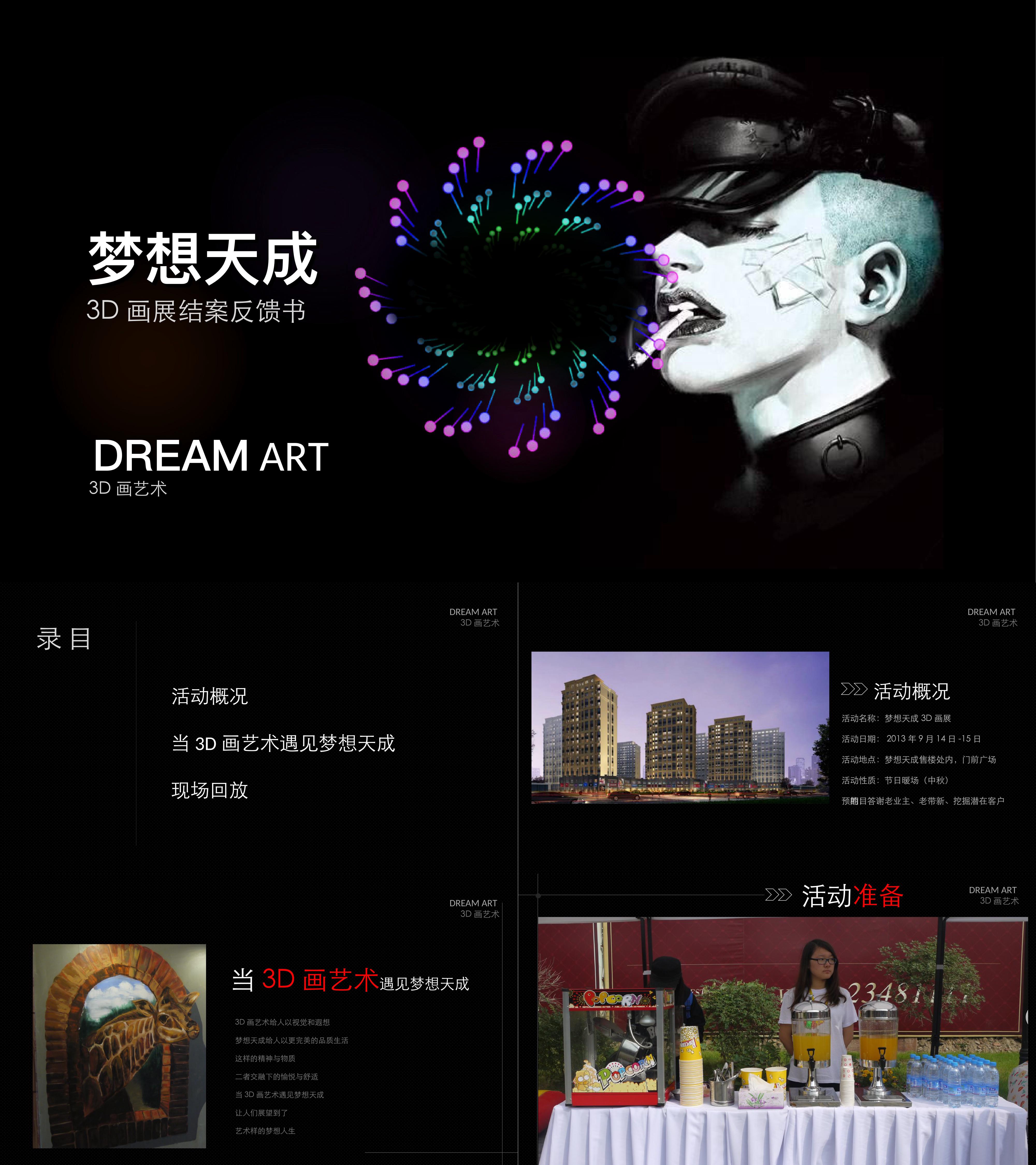 梦想天成3D画展结案反馈书