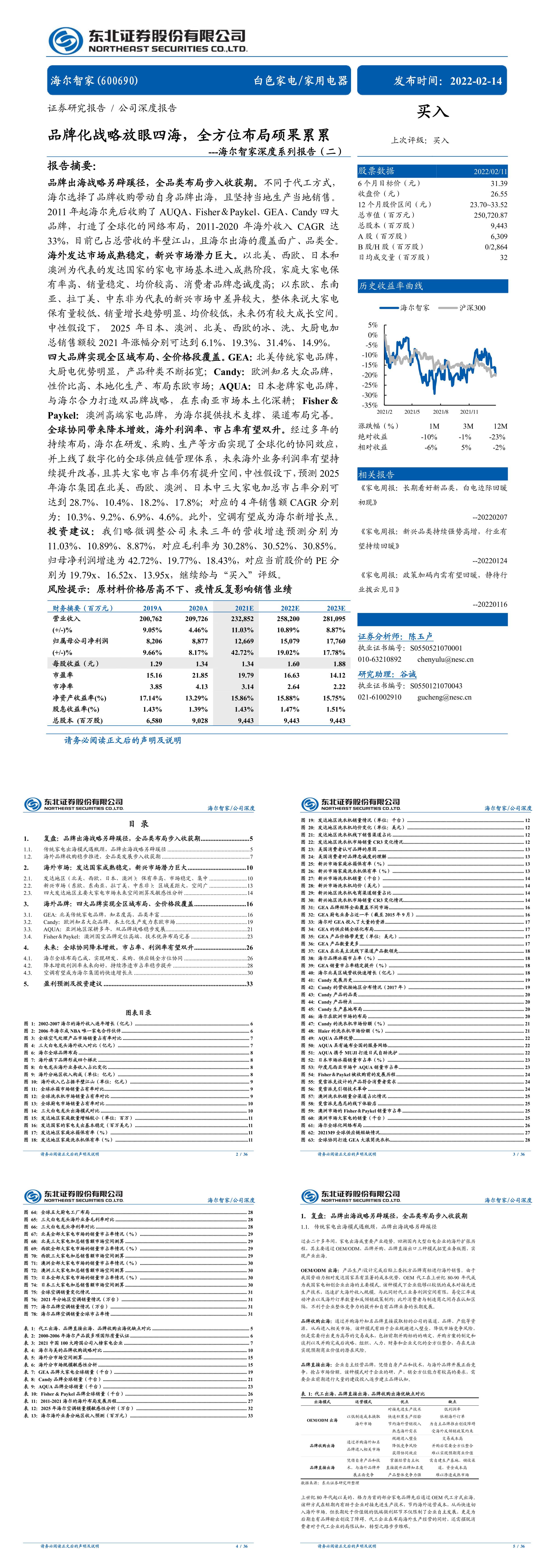 海尔智家深度系列报告二品牌化战略放眼四海全方位布局