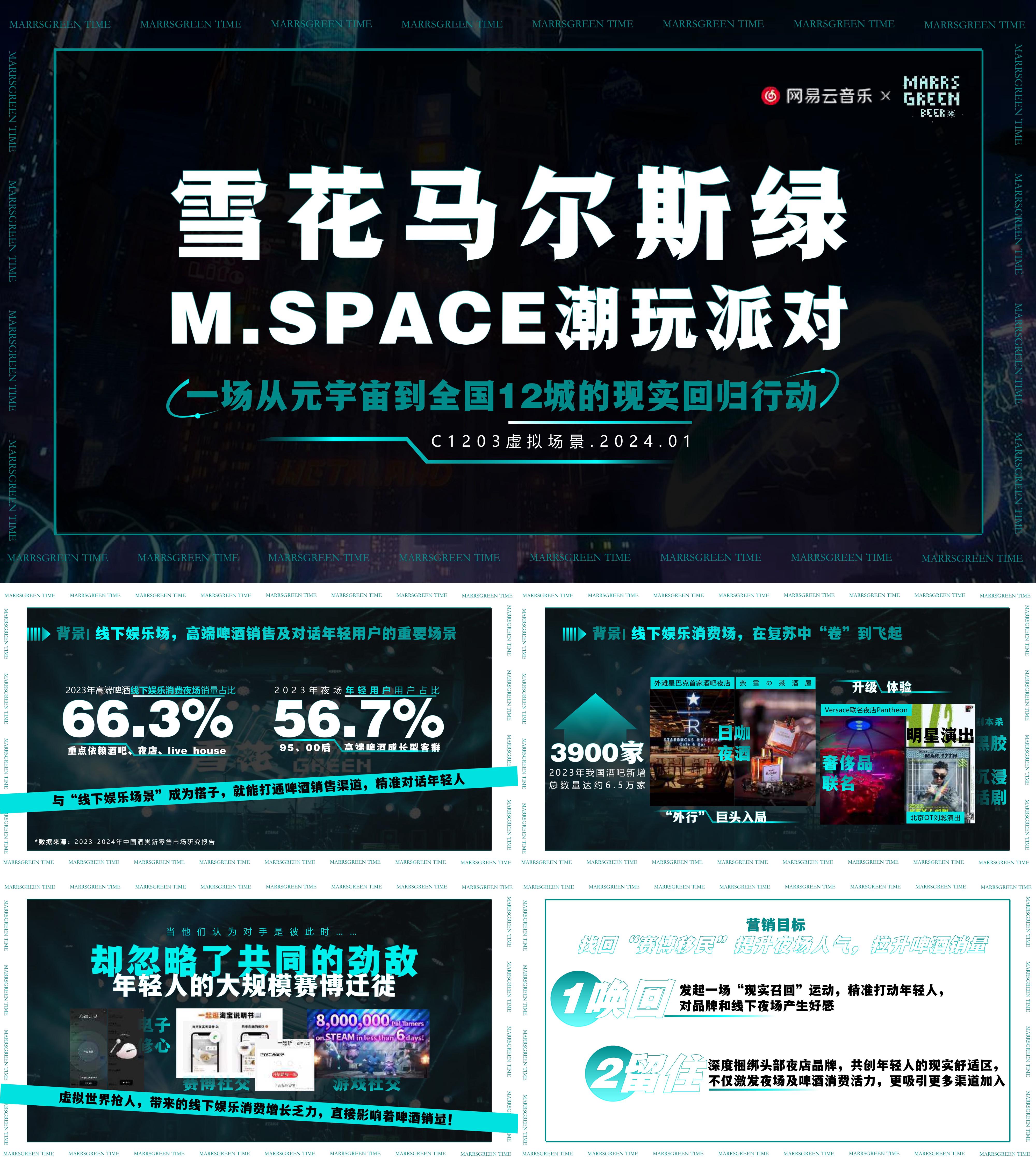 2024啤酒品牌雪花马尔斯绿MSPACE潮玩派对活动方案