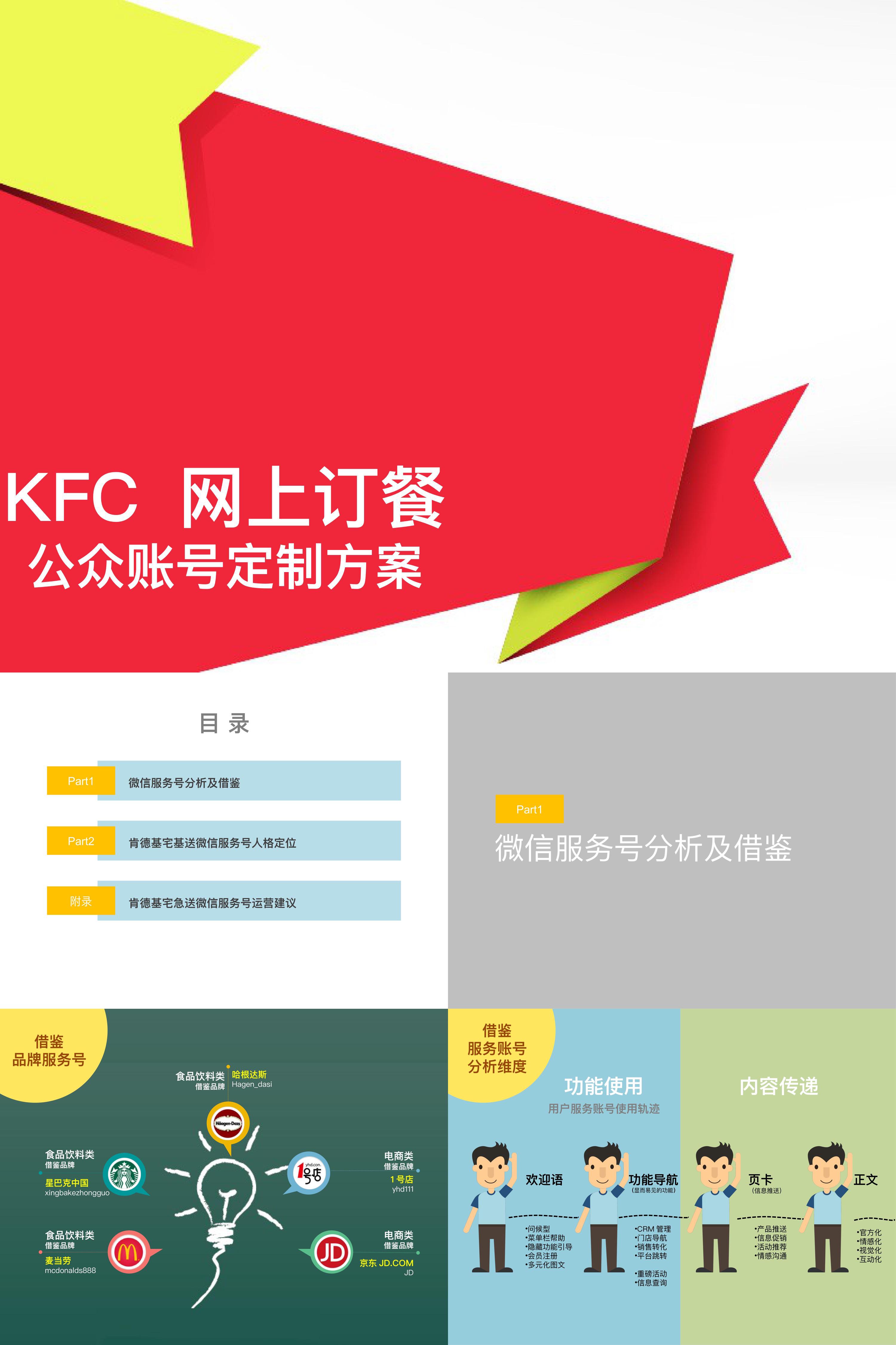 KFC网上订餐公众账号定位和包装方案