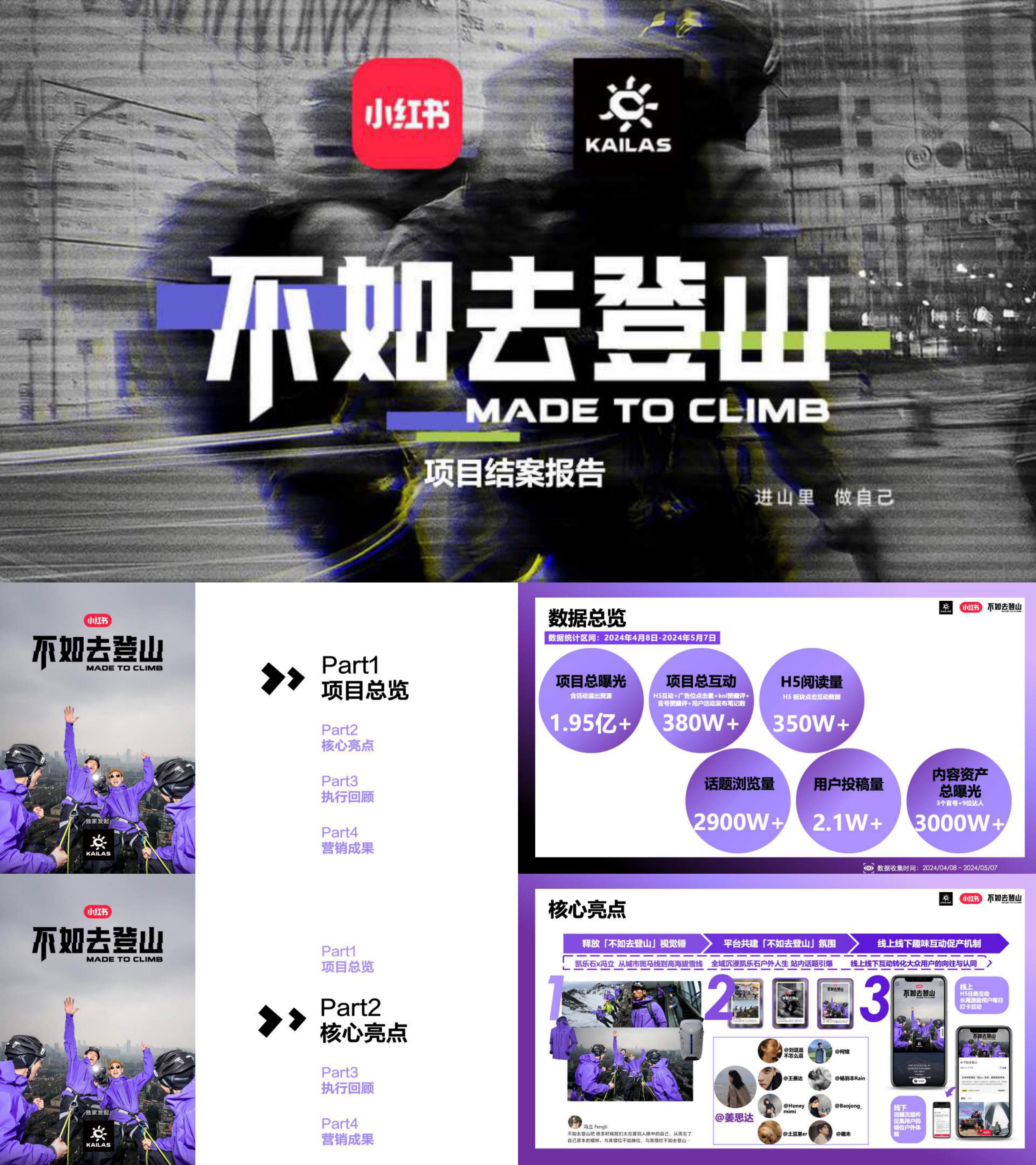 户外品牌凯乐石小红书不如去登山整合传播方案