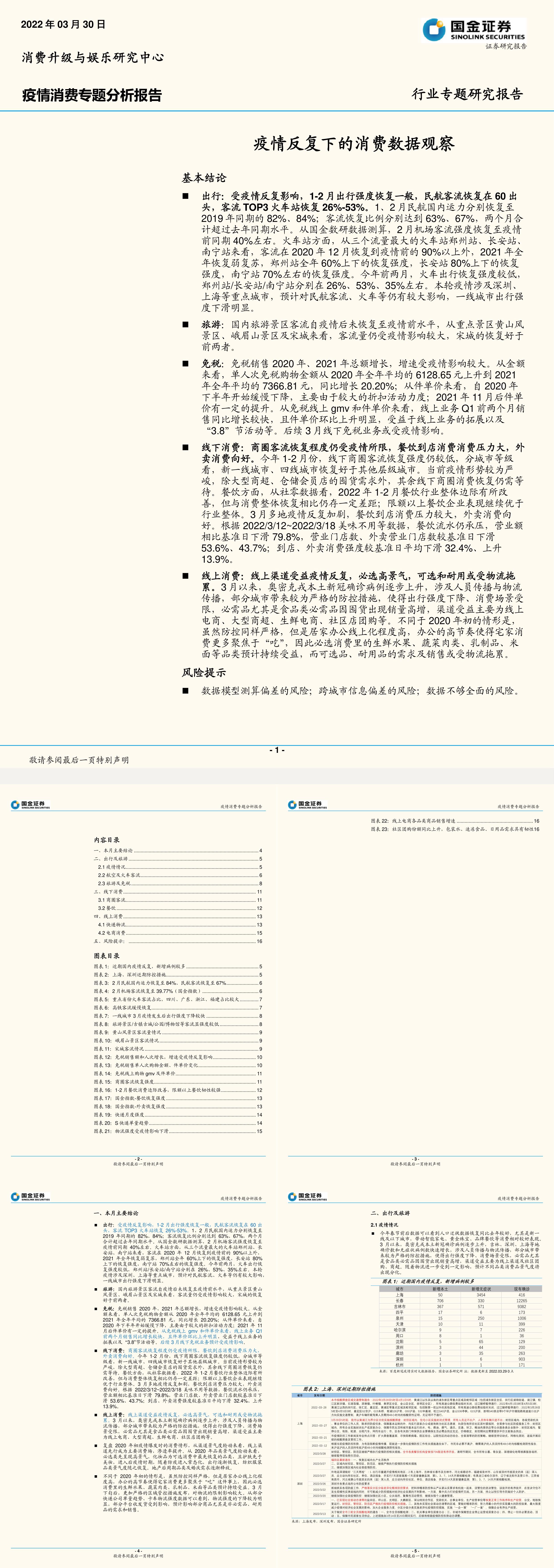 疫情消费行业专题分析报告疫情反复下的消费数据观察国金证券