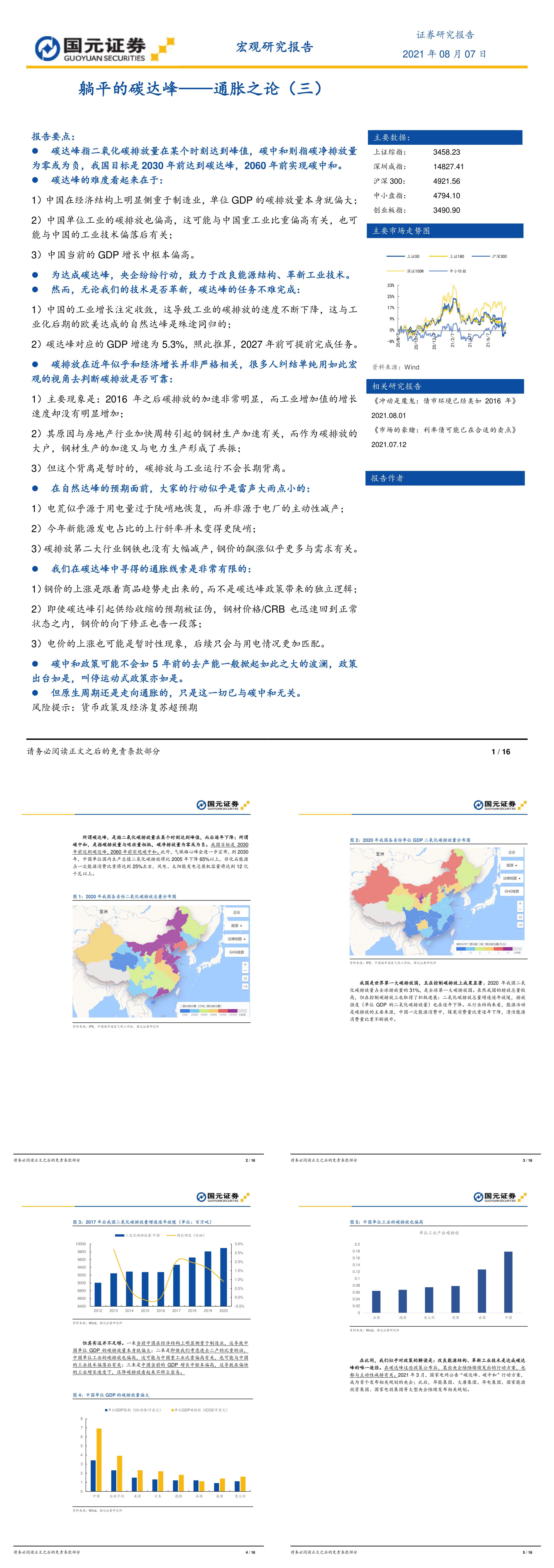 通胀之论三躺平的碳达峰国元证券