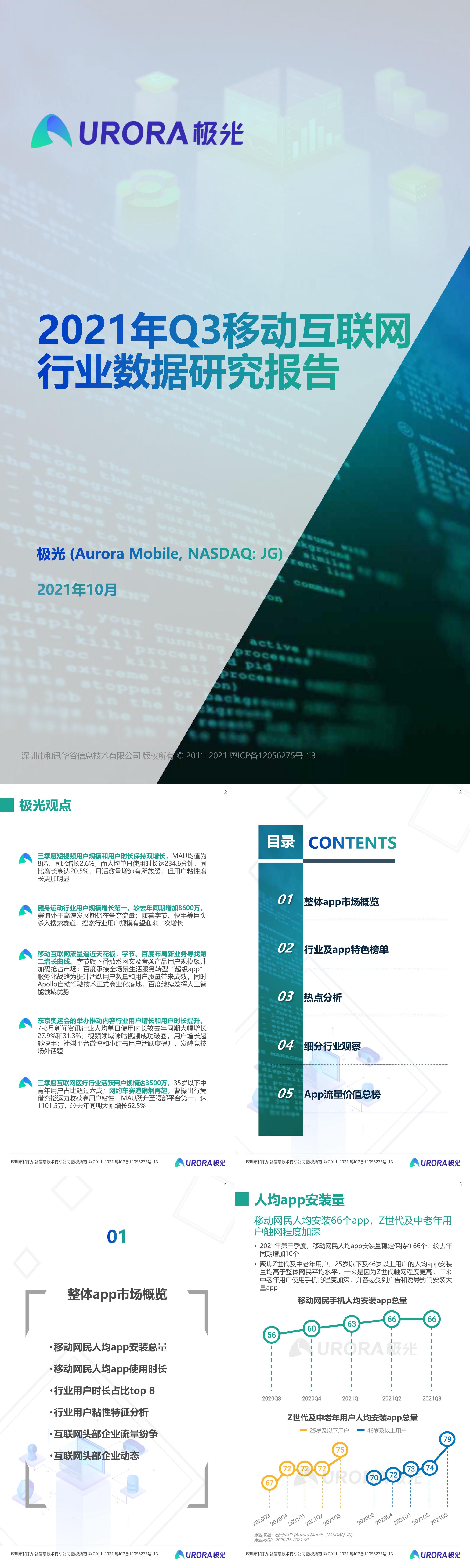 2021年Q3移动互联网行业数据研究报告