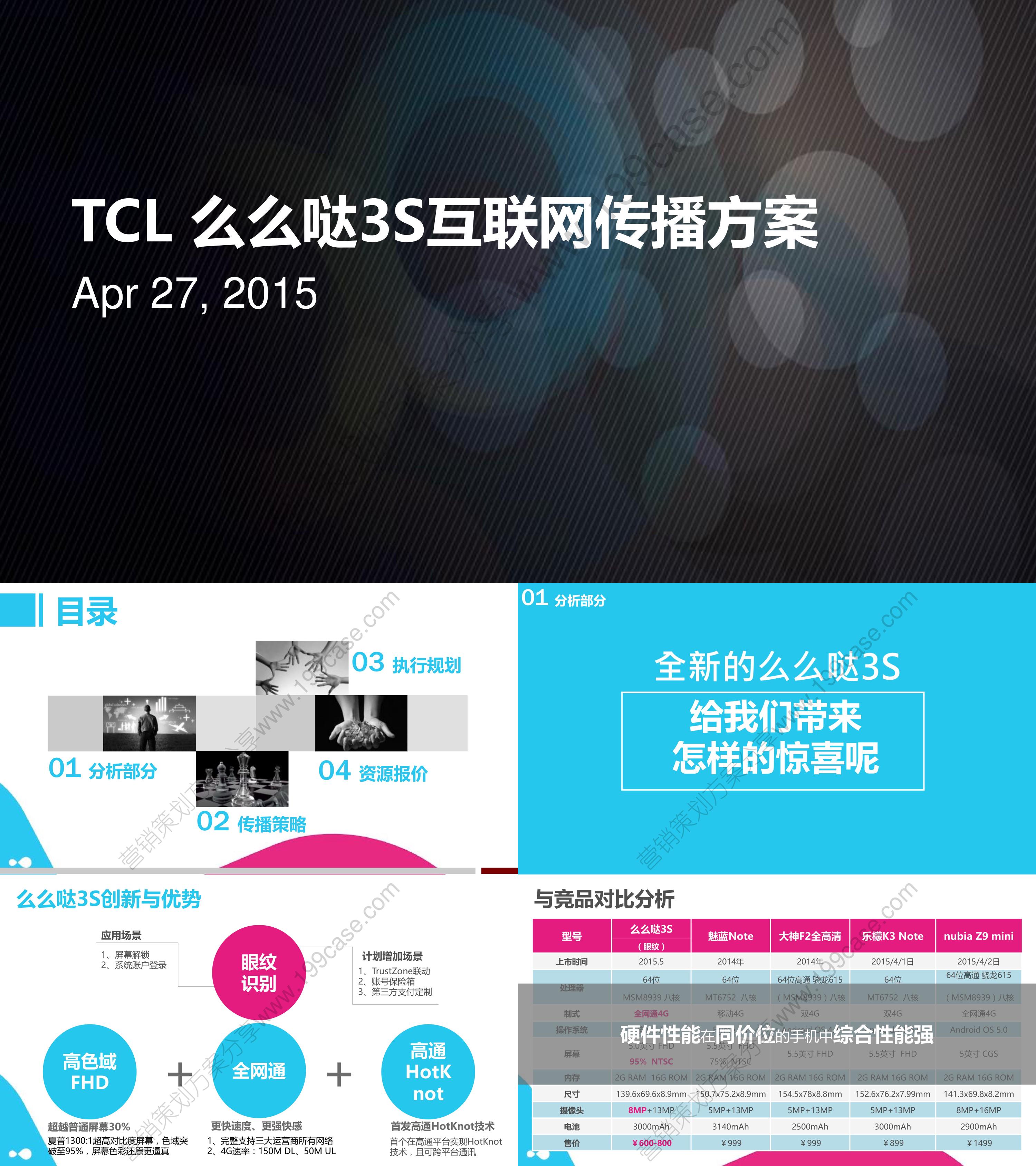 TCL么么哒3s手机互联网传播方案