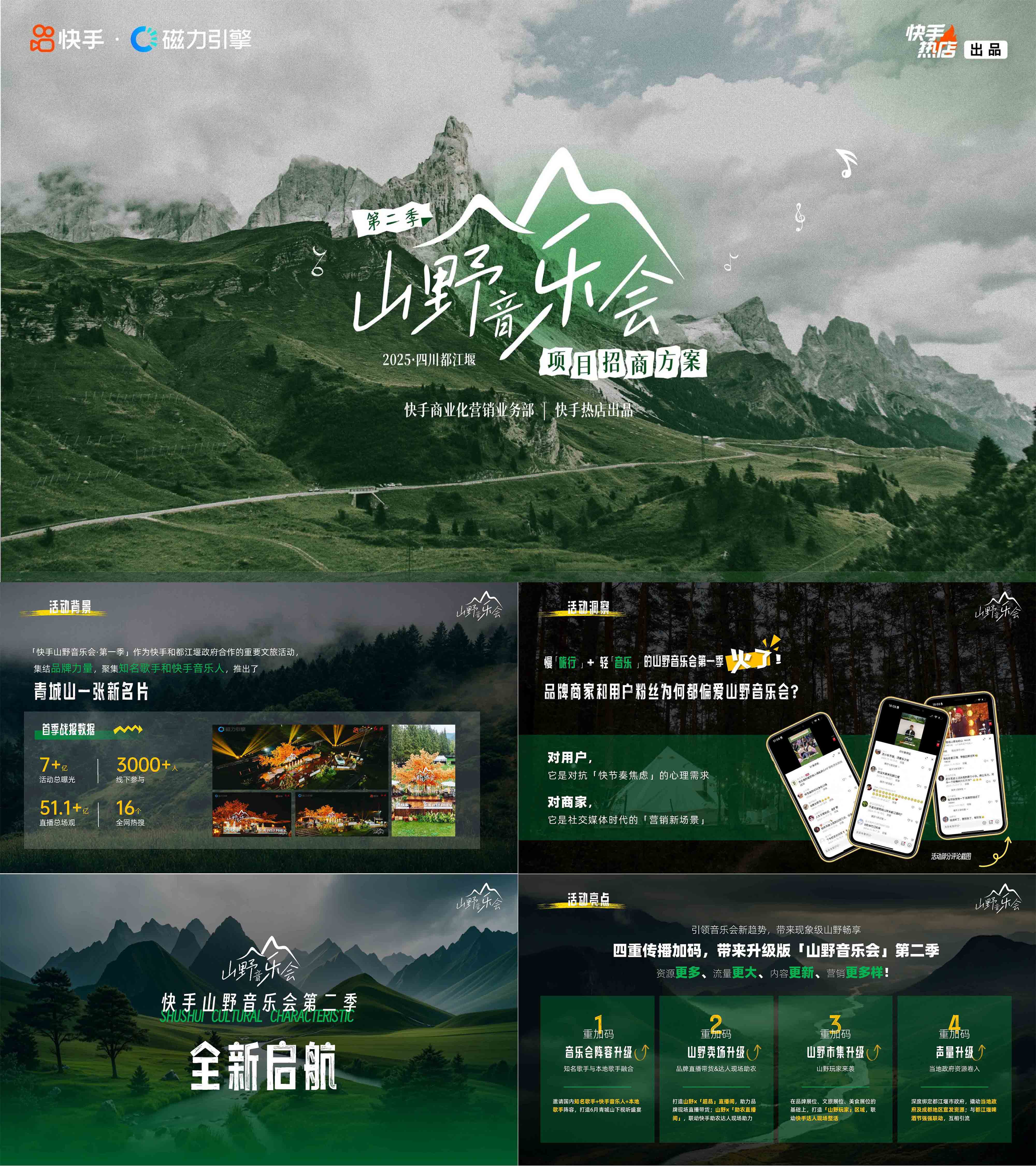 2025快手山野音乐会青城山文旅项目招商方案