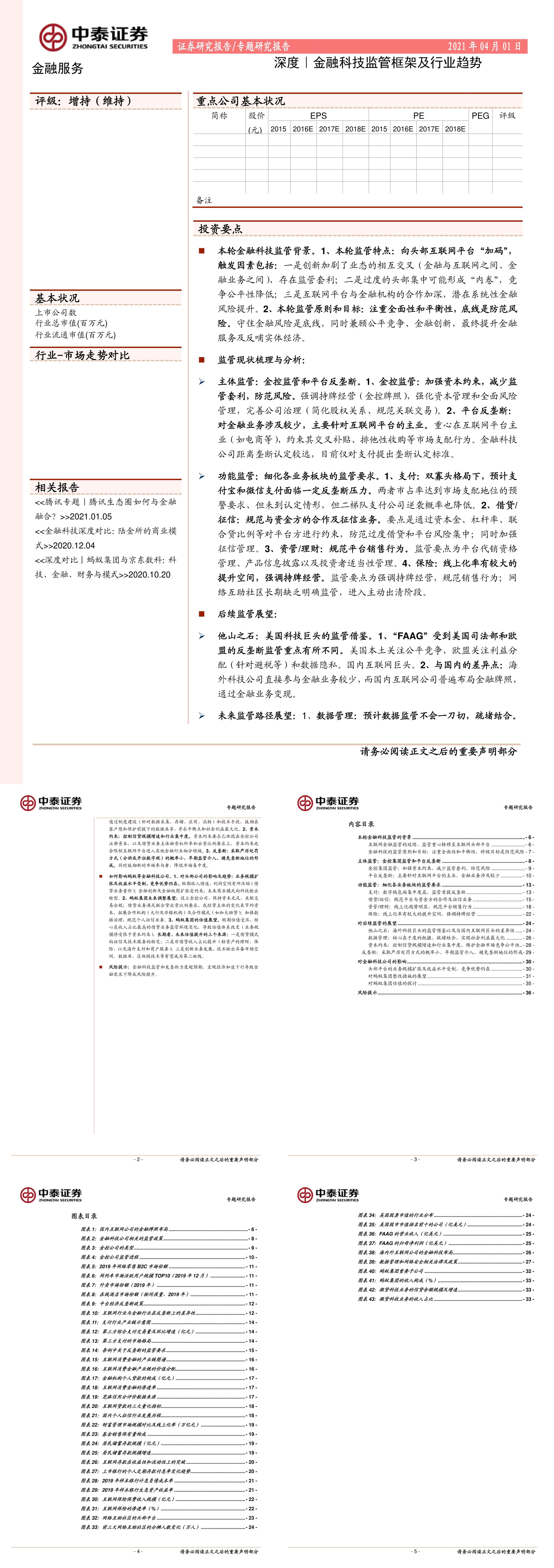 金融服务行业深度金融科技监管框架及行业趋势