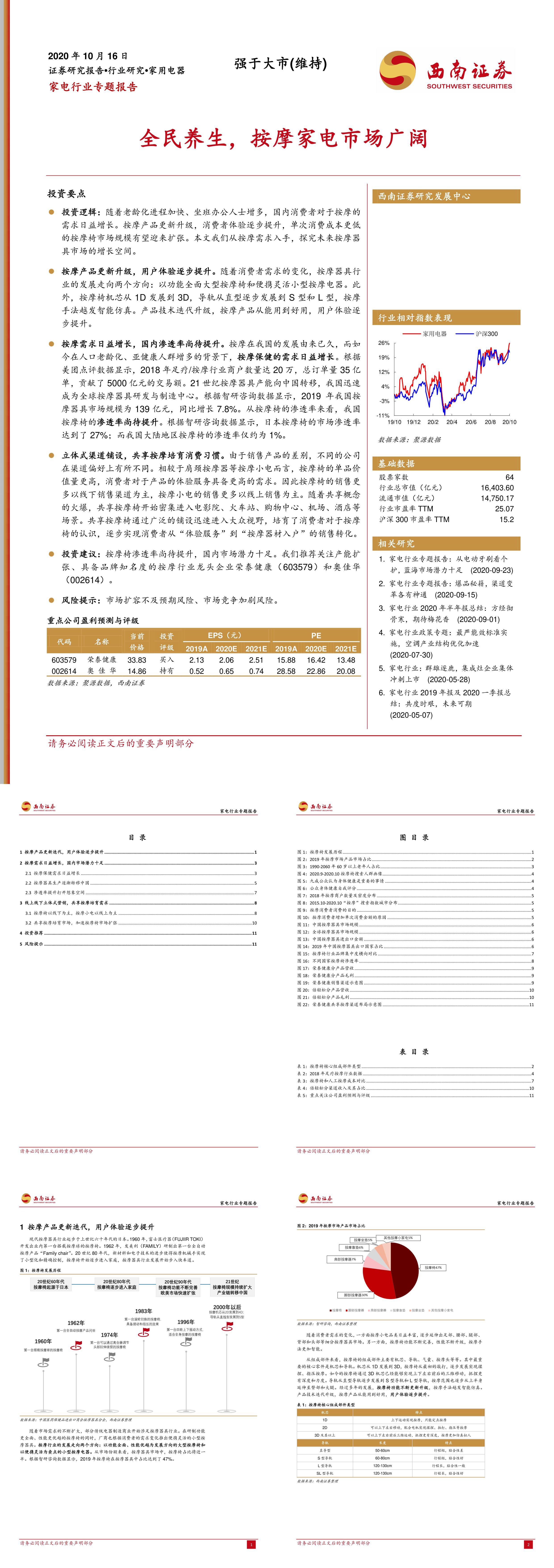 家电行业专题报告全民养生按摩家电市场广阔