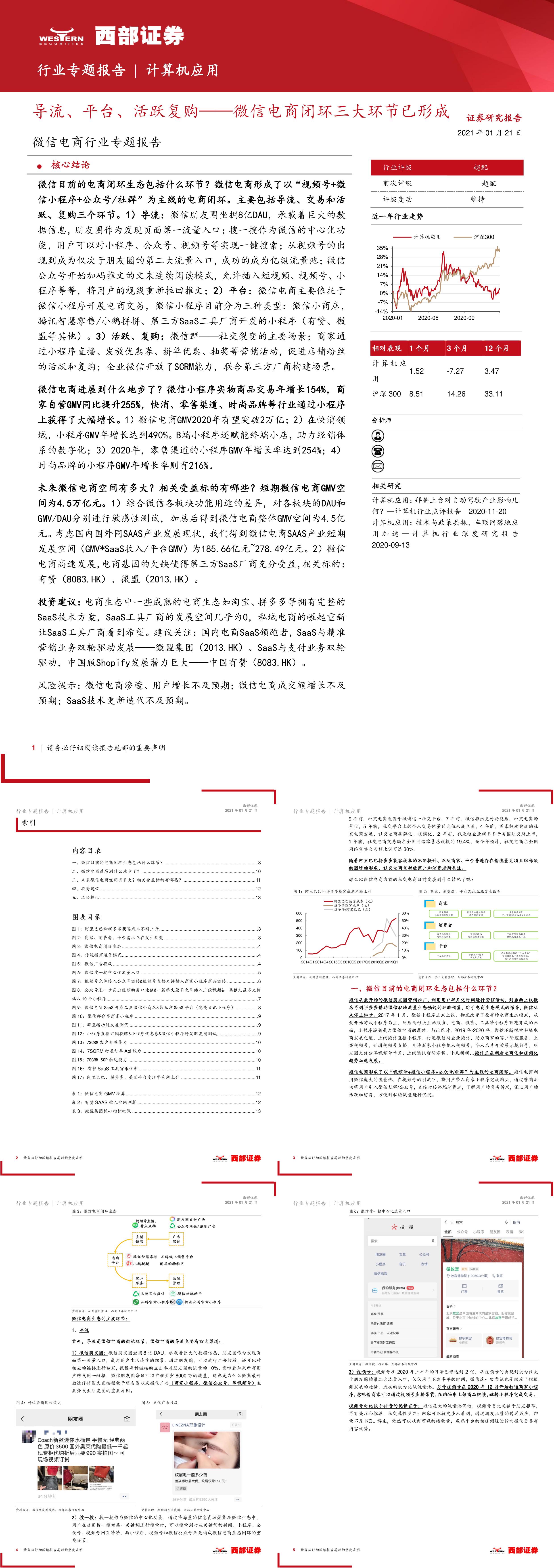 微信电商行业专题报告导流平台活跃复购微信电商闭环三大环节