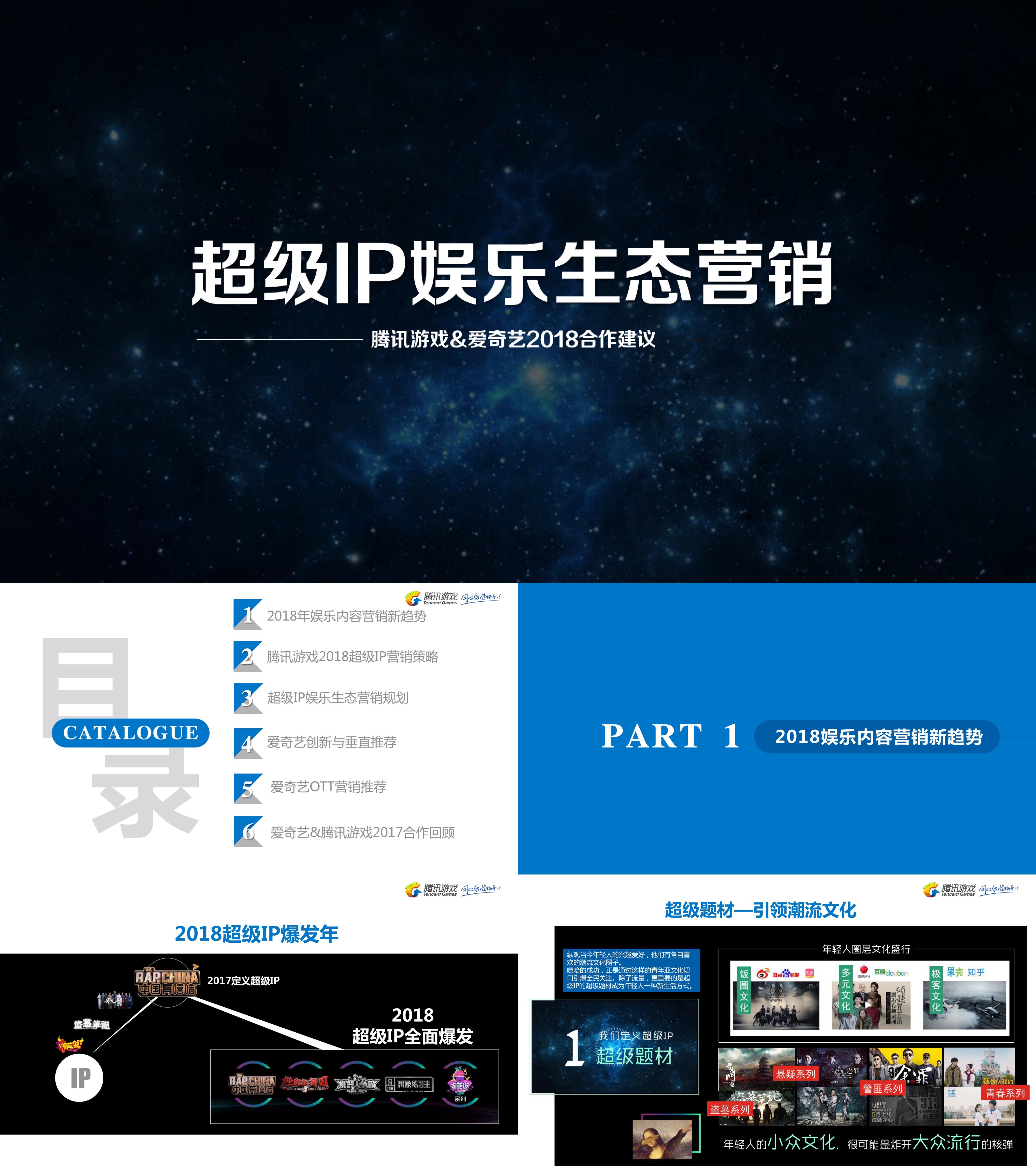 超级IP娱乐生态营销腾讯游戏爱奇艺2018合作建议