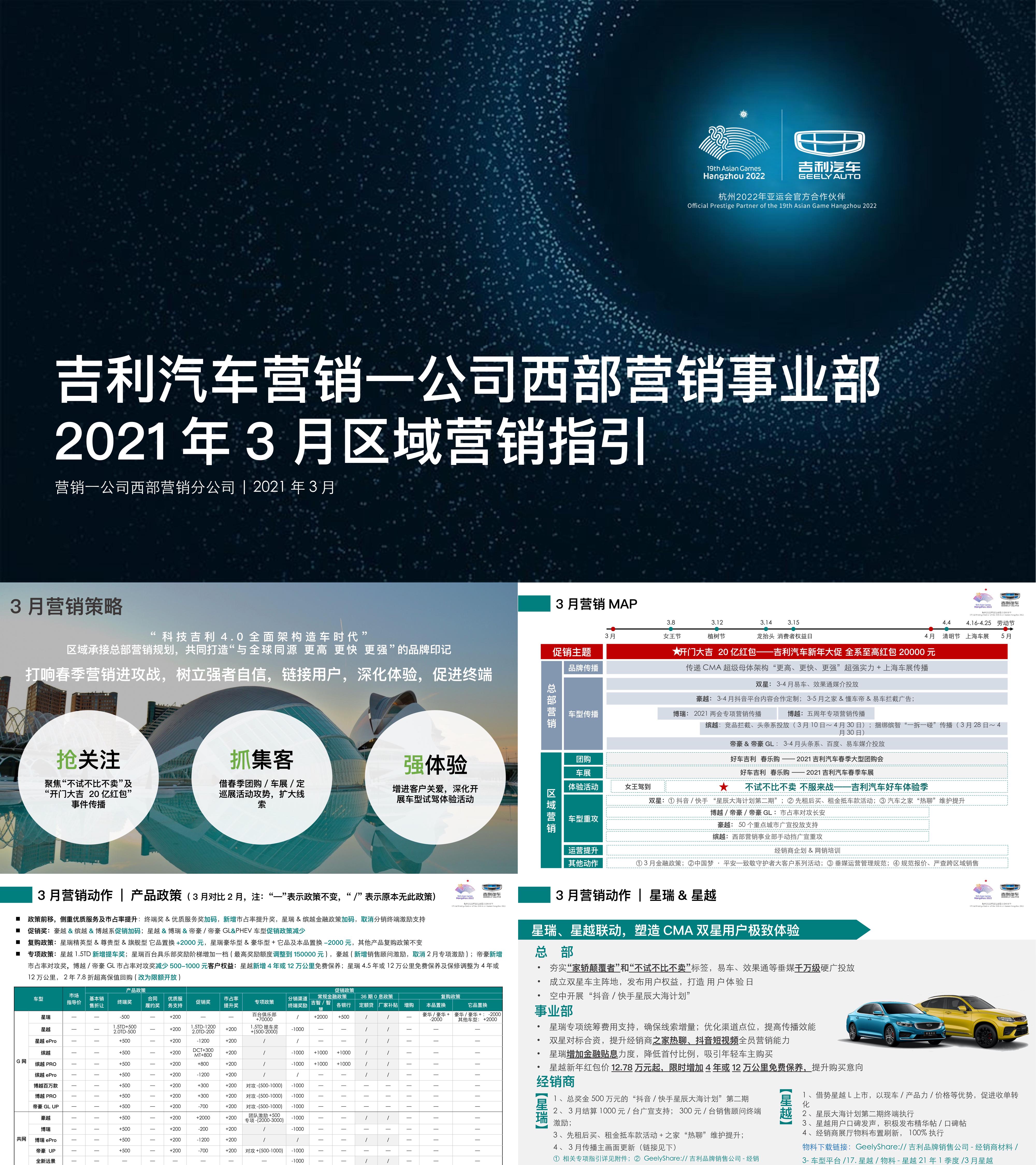 吉利汽车G网西部营销事业部区域营销指引