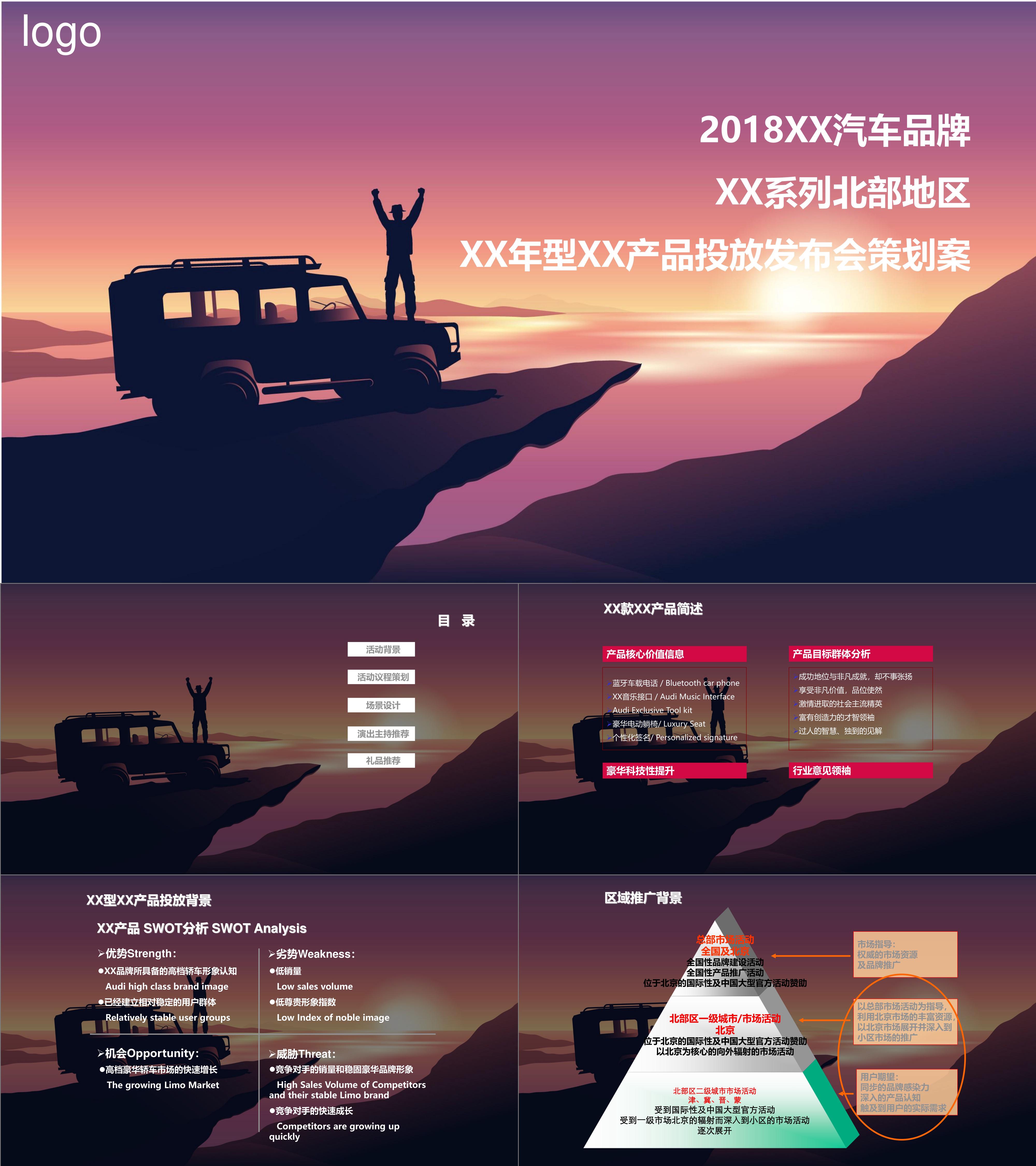 2018XX汽车品牌XX系列北部地区XX年型XX产品投放发布会策划案