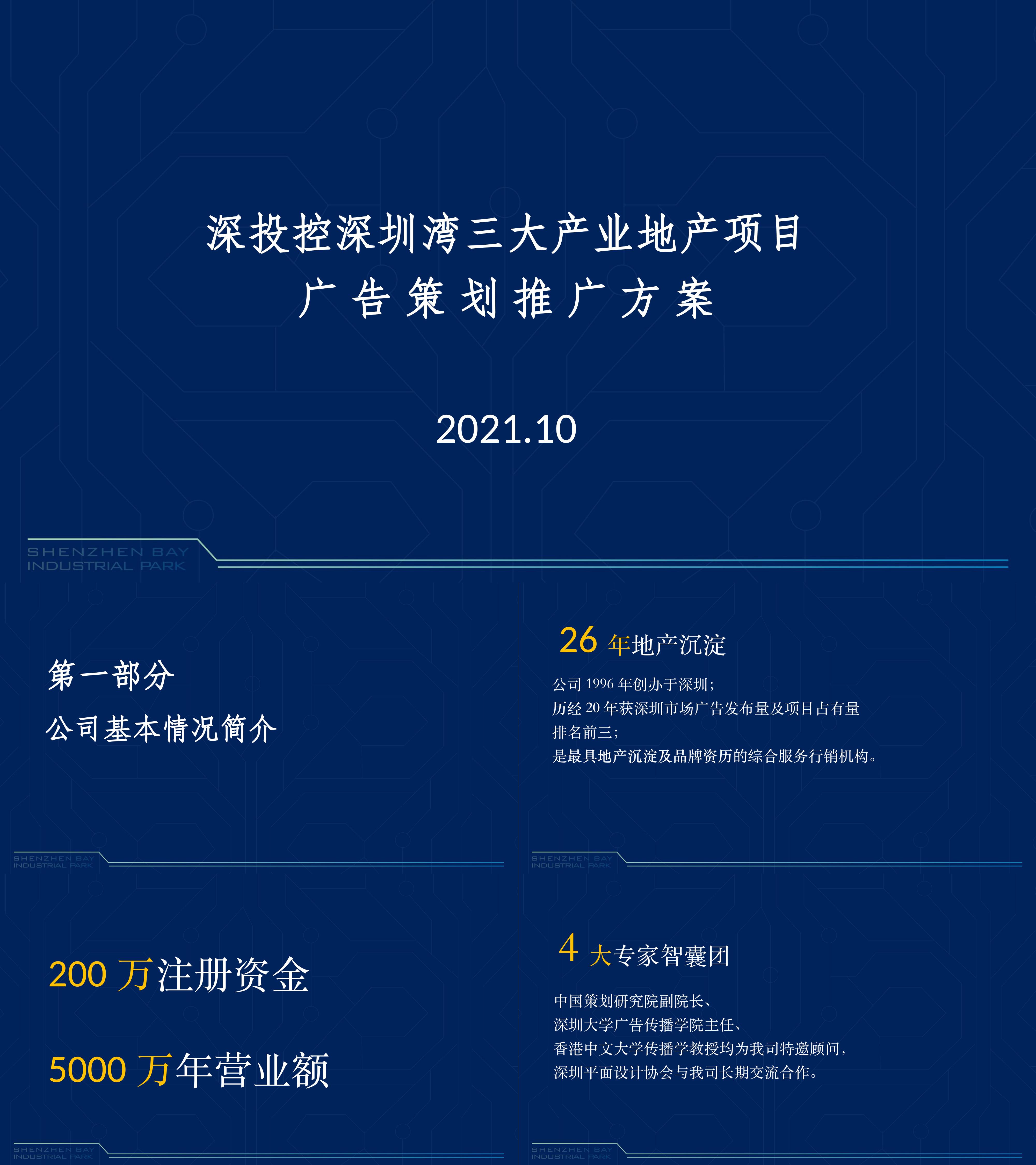 深投控深圳湾三大产业地产项目广告策划推广策略